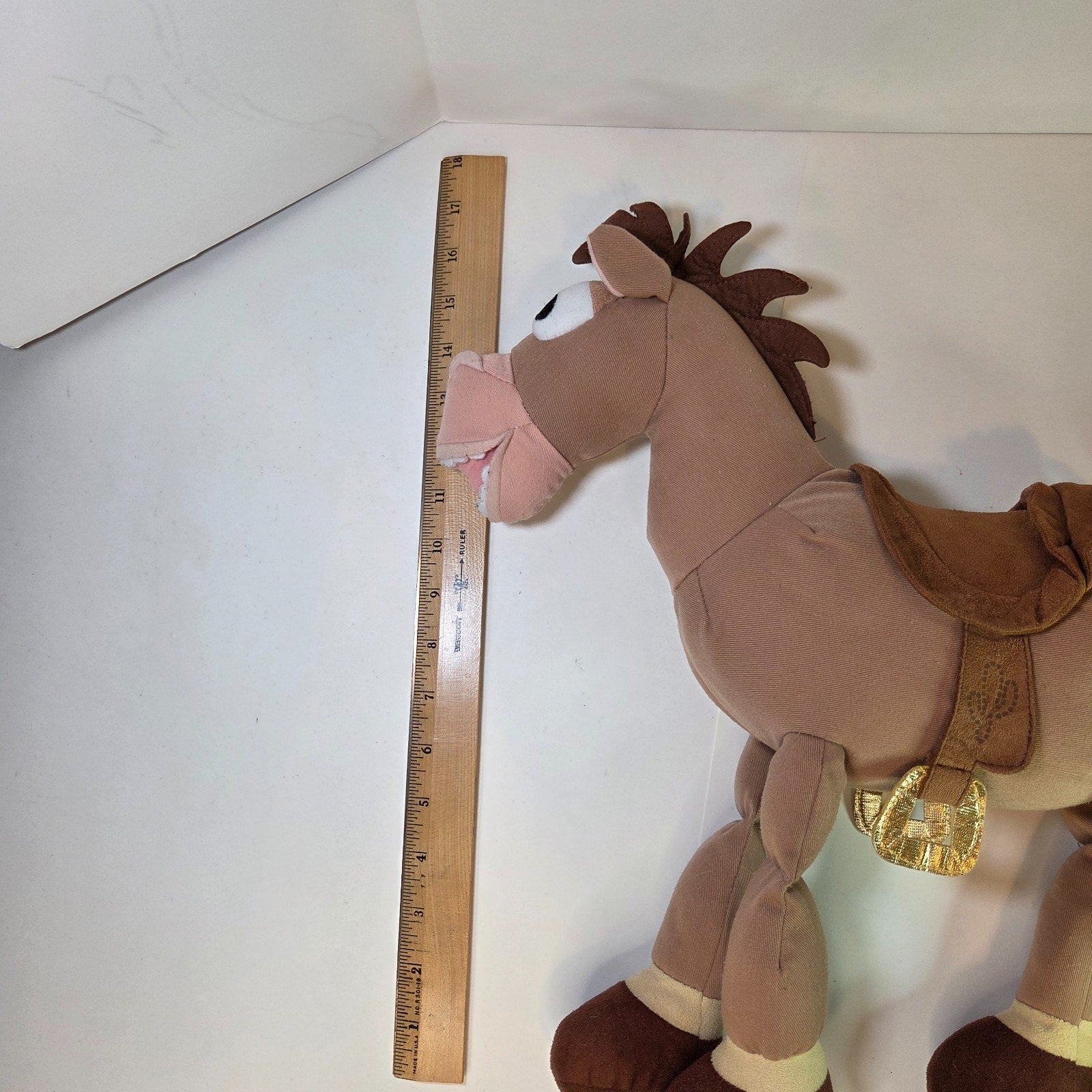 Disney Pixar Toy Story Bullseye Plush Horse 16" Disney Store VTG Brown Saddle
