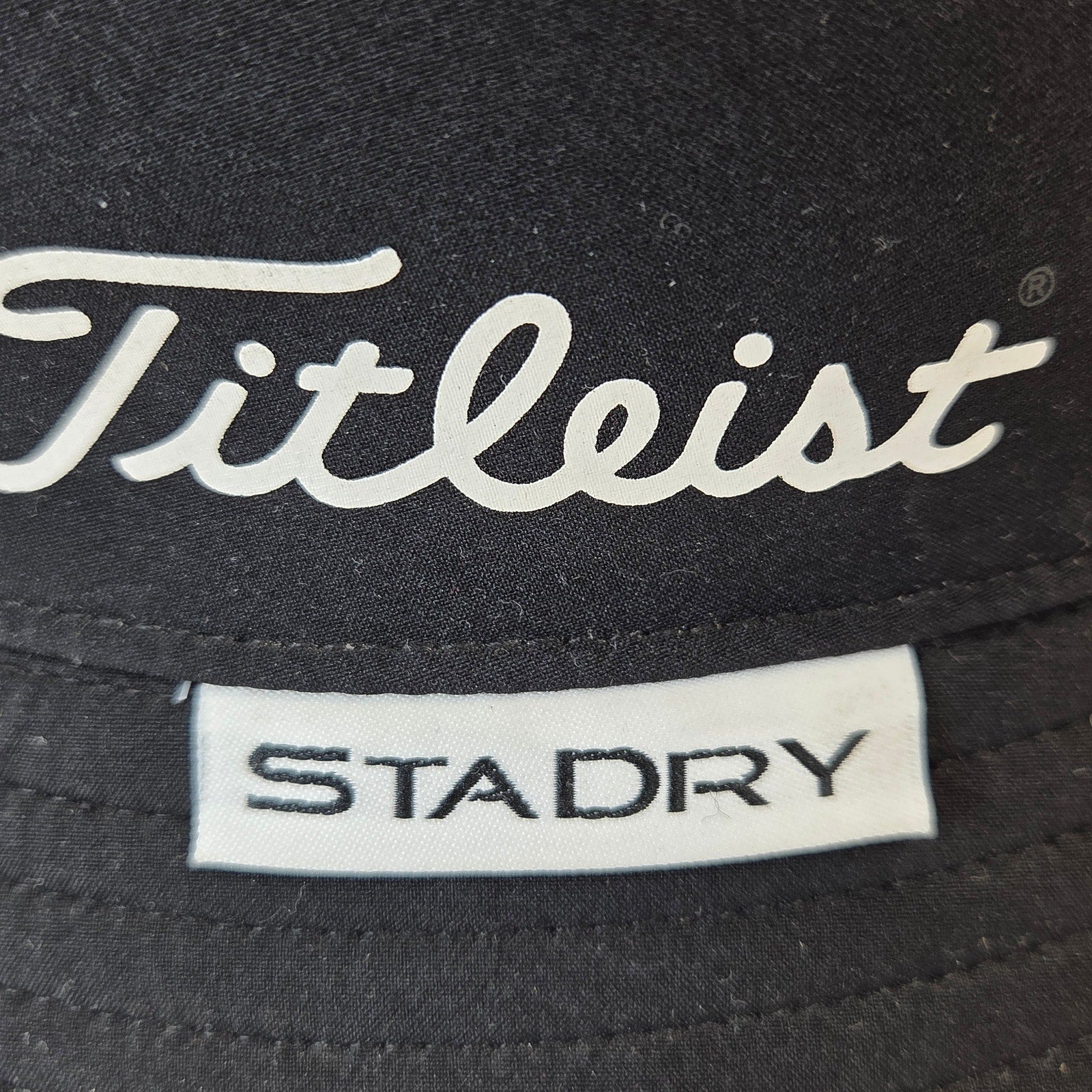 Titleist StaDry Waterproof Golf Bucket Hat Black L/XL Rain Sun Cap Logo