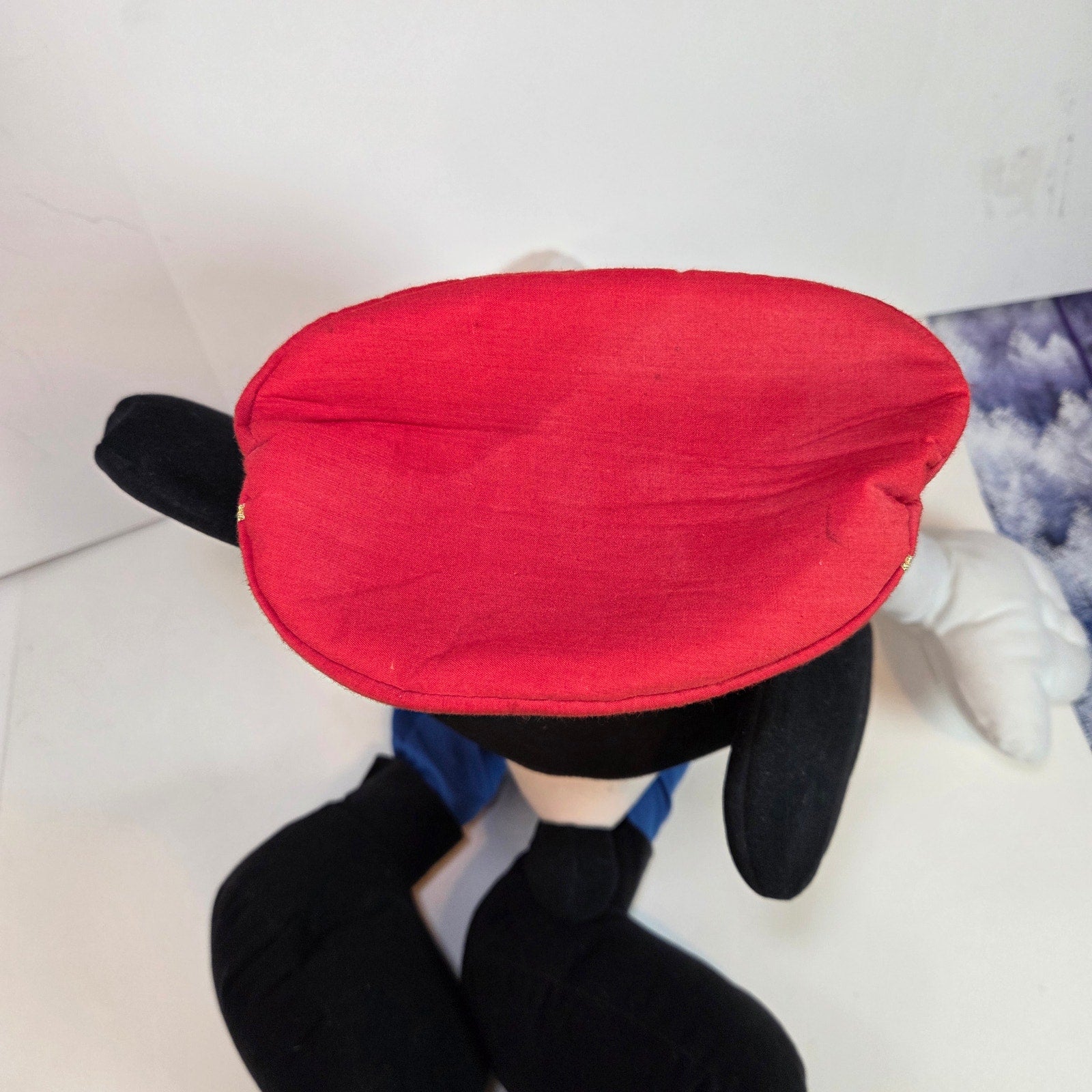 Disney Store Mickey Mouse Marching Band Plush 20" Sitting Band Leader Red Hat