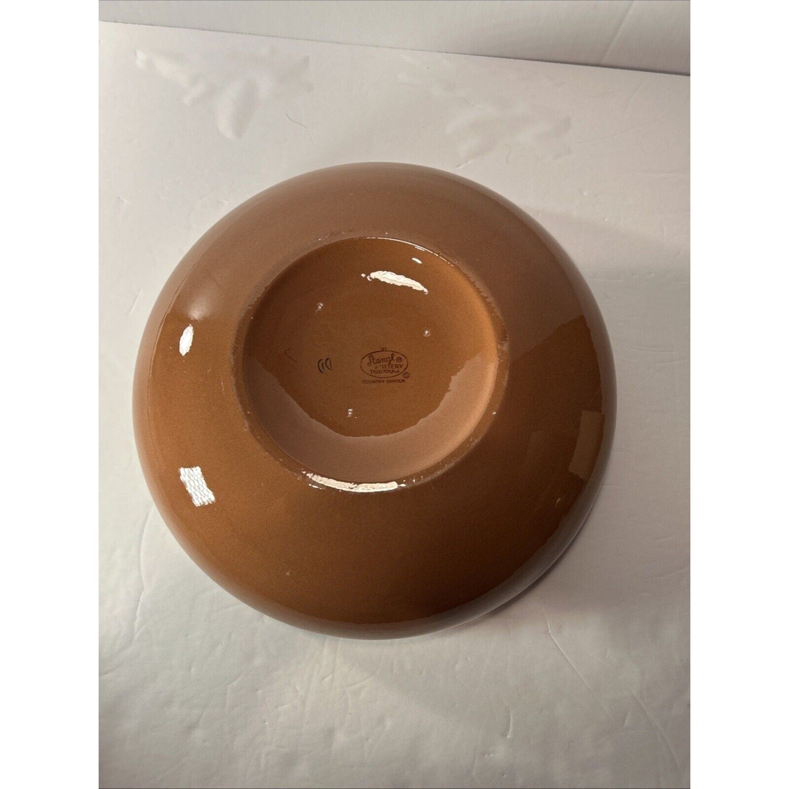 Stangl Pottery Country Garden 12" Round Serving Salad Bowl USA 1960s
