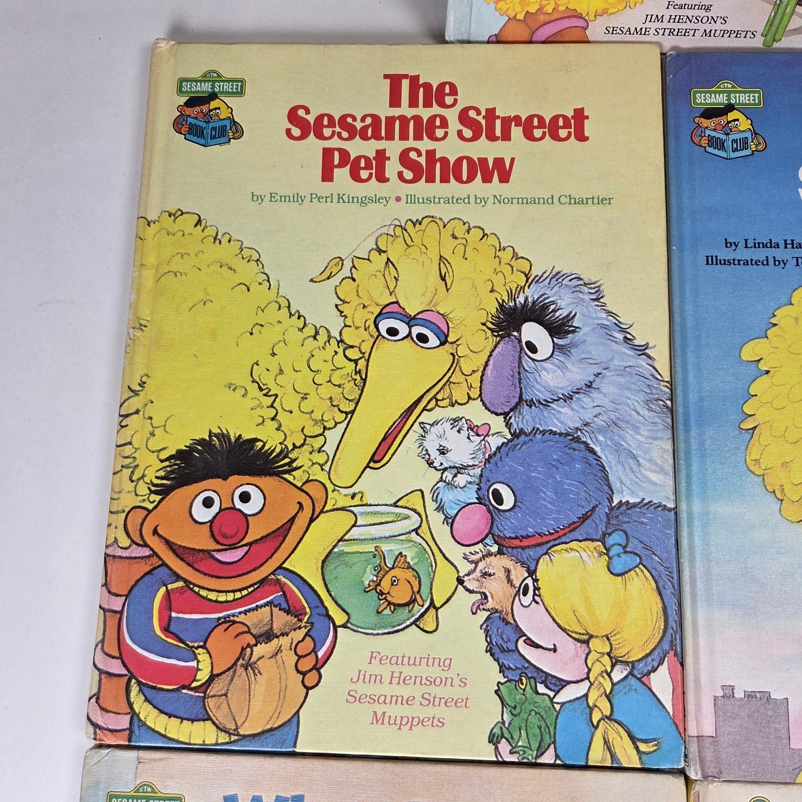 Vintage Sesame Street Book Club Big Bird Hardcover Books Lot of 5 1980s