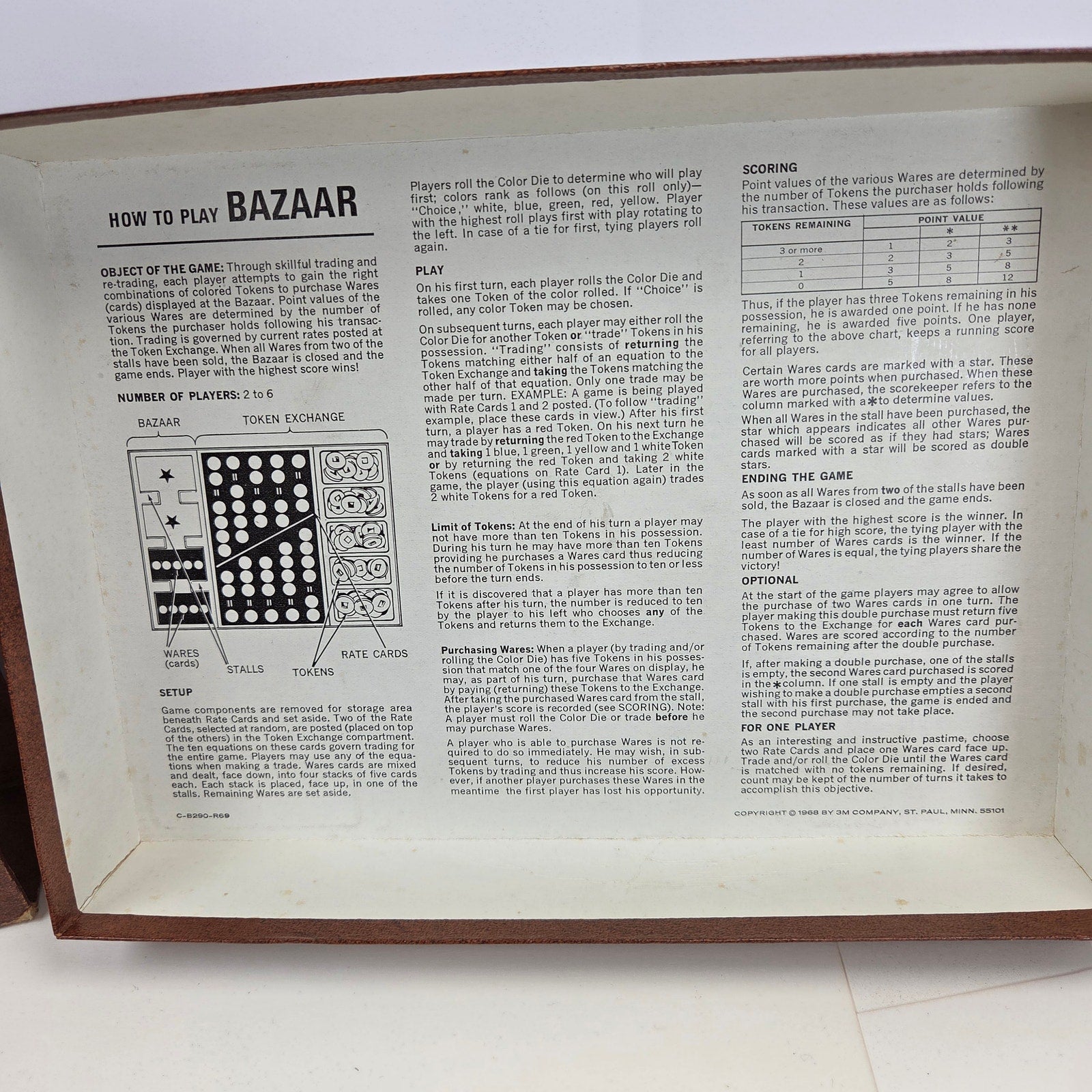 Vintage 1967 3M Bazaar The Trading Game Complete Bookshelf Board Game