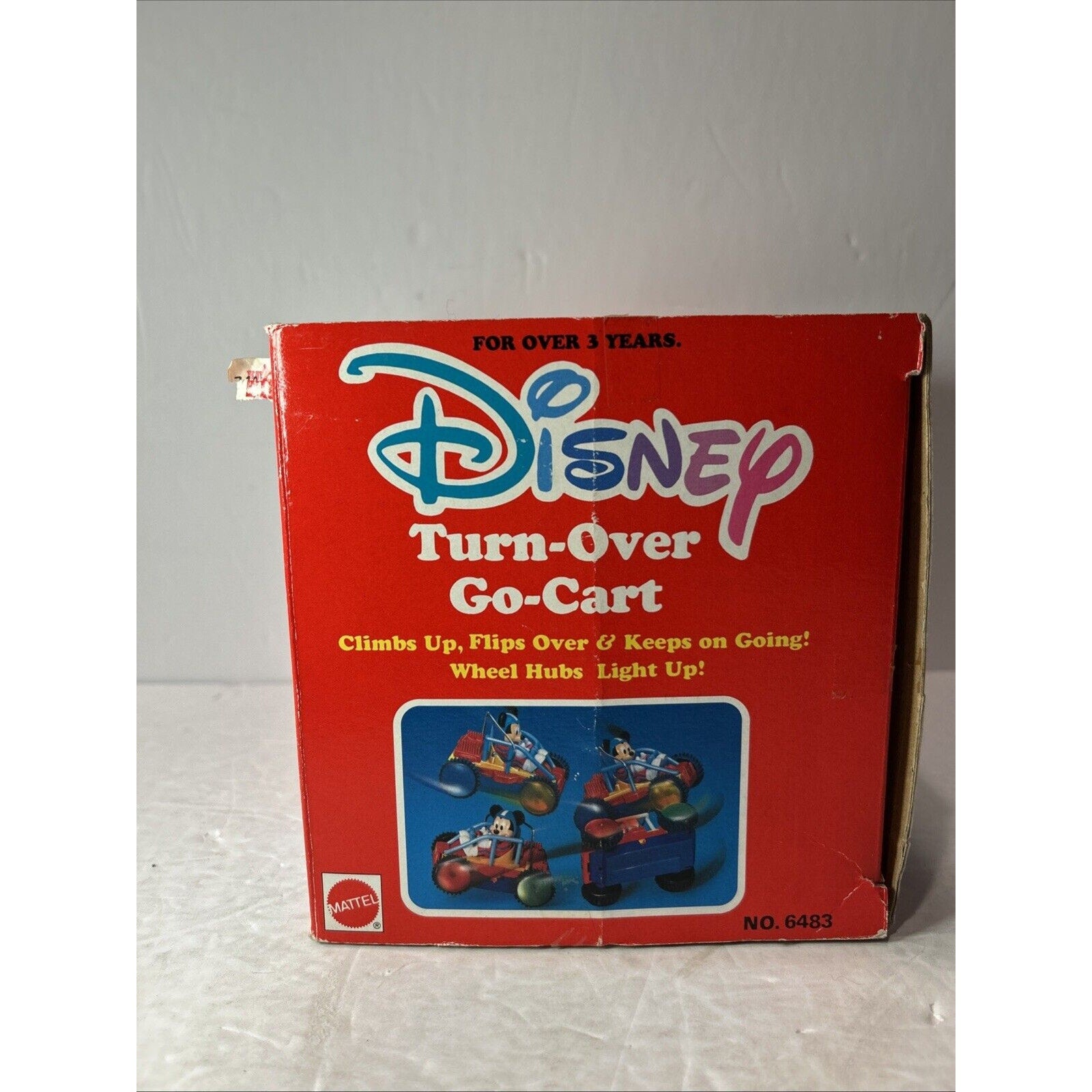 Vintage Disney Turn-Over Go-Cart Mickey Mouse by Mattel w/ Box Tested Works