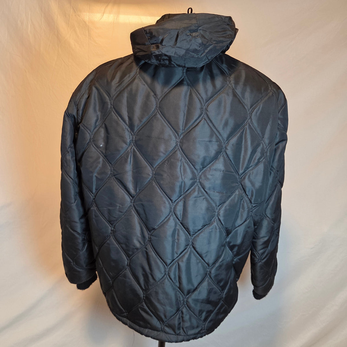 Vintage 60s Brent Montgomery Ward Quilted Jacket European Travel Patches Talon