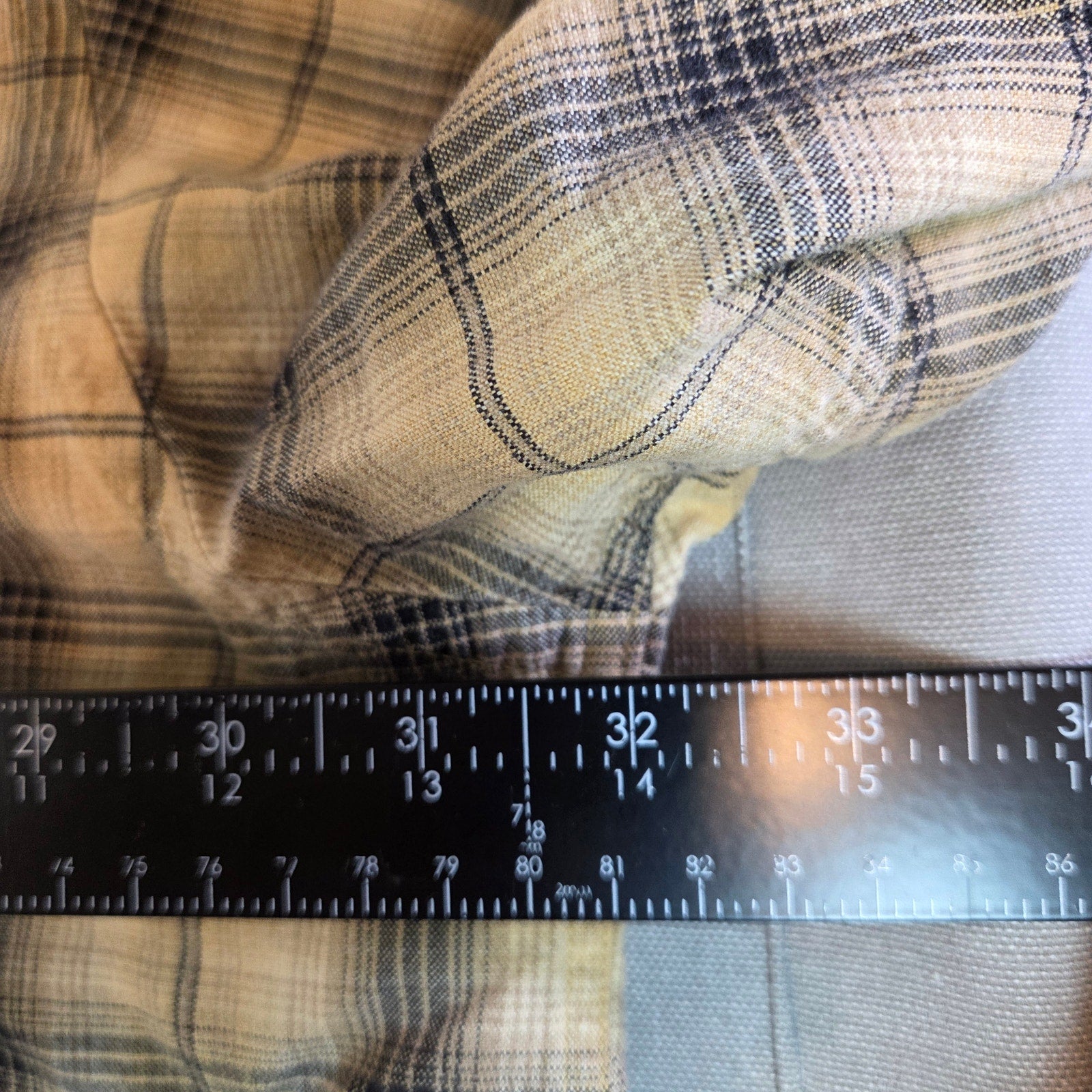 Cutter & Buck Men’s 4XT Yellow Black Plaid Flannel Button Shirt