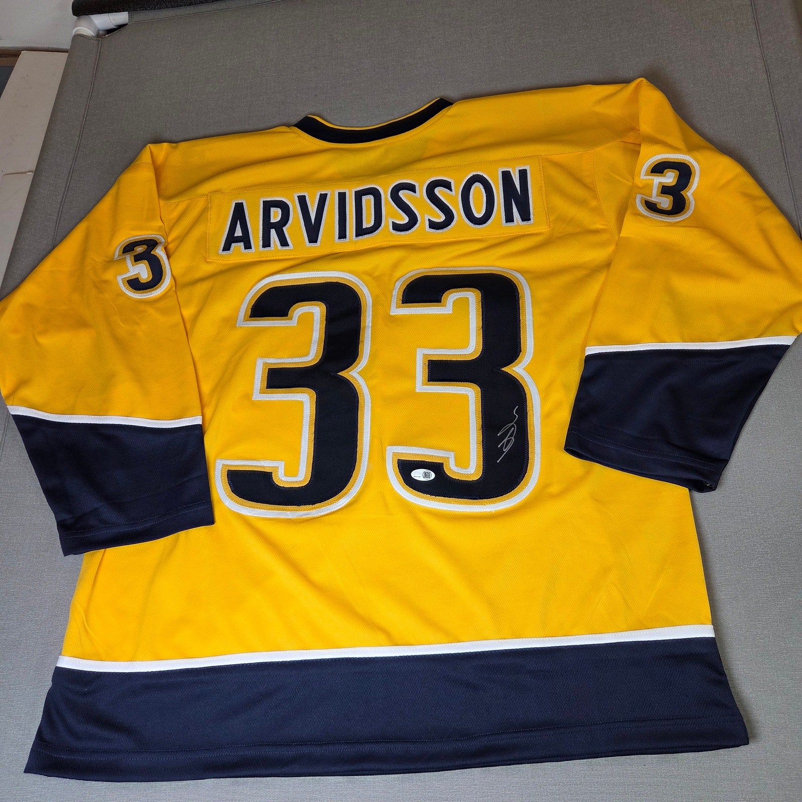 Viktor Arvidsson Signed Nashville Predators Custom Jersey JSA Witness COA XL