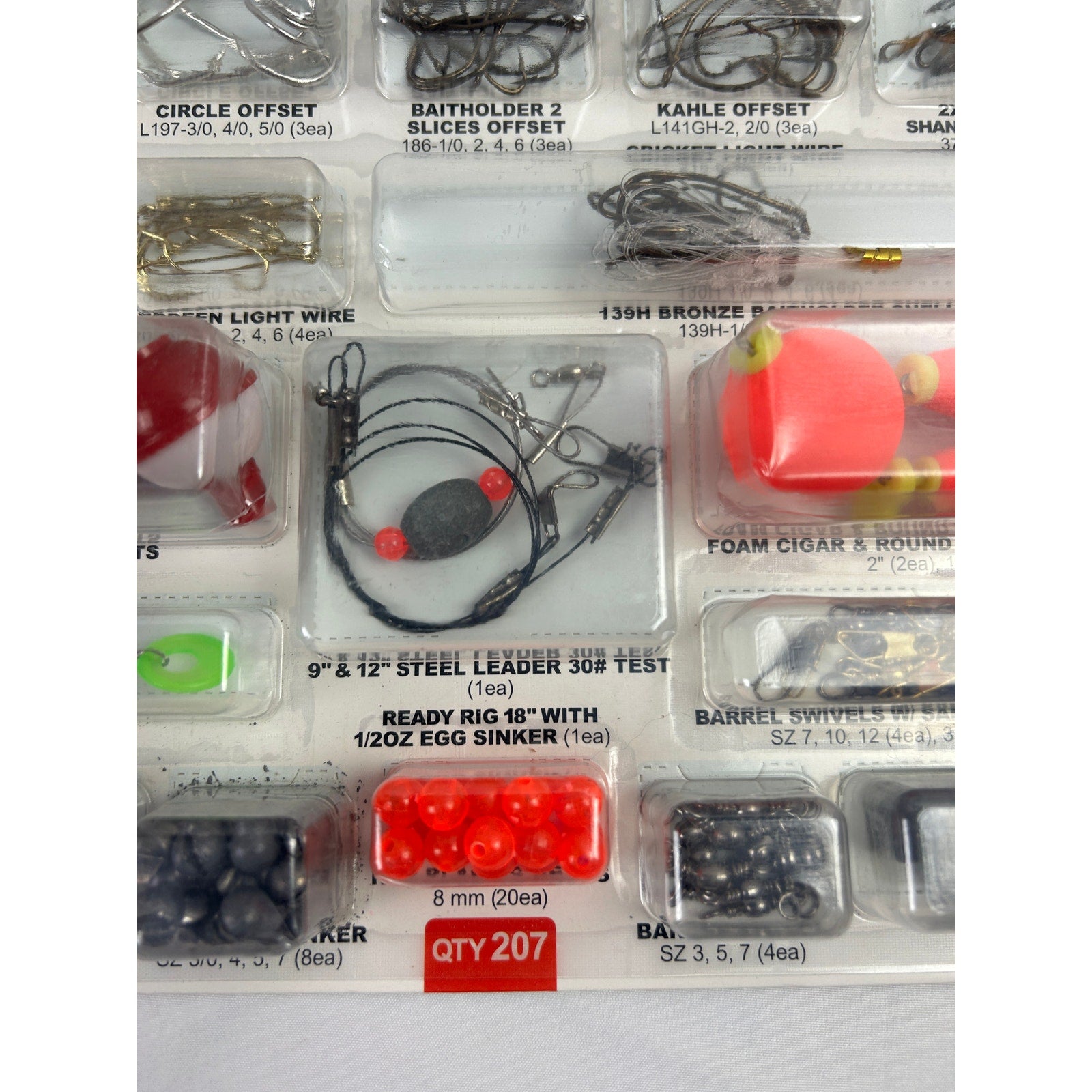 Eagle Claw 207 Piece Ultimate Terminal Tackle Kit Fishing Hooks Sinkers