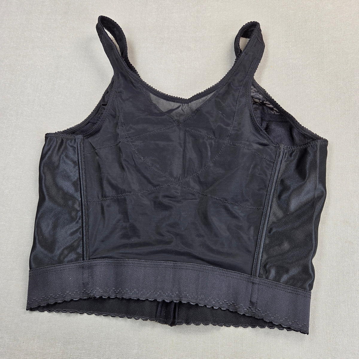 Exquisite Form Fully 40D Black Longline Posture Bra Front Close Lace 5107565 NWT