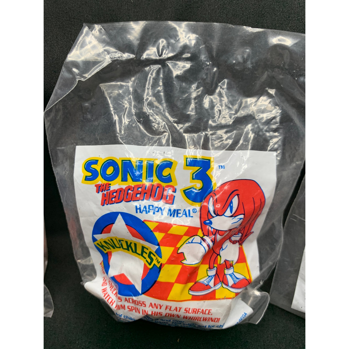1993 McDonalds Sonic the Hedgehog 3 Happy Meal Toys Sealed Lot of 3