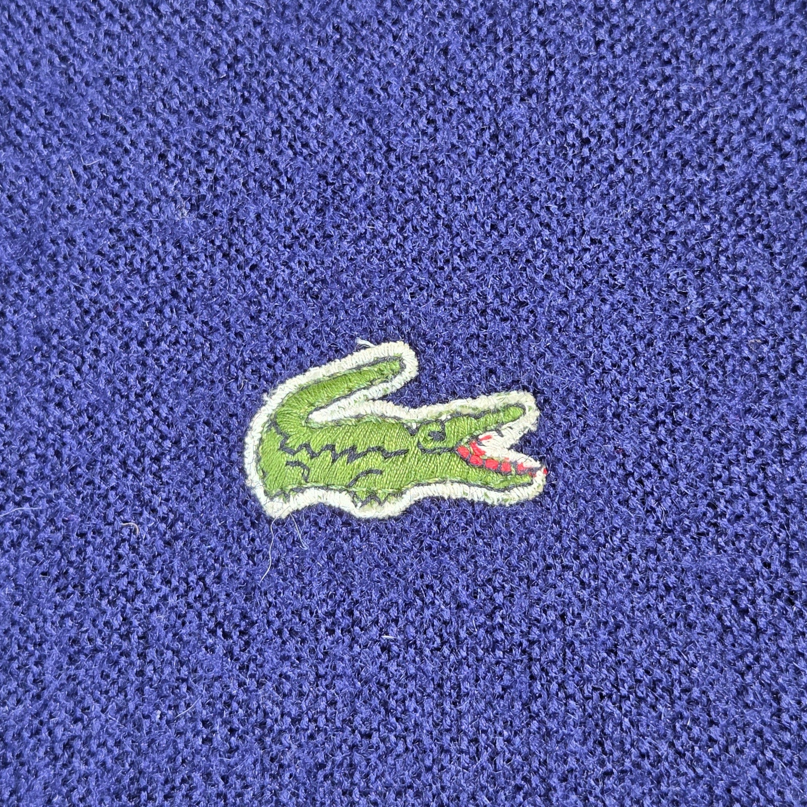 IZOD Lacoste Vintage Cardigan Sweater Men's L USA Orlon Acrylic V-Neck Blue