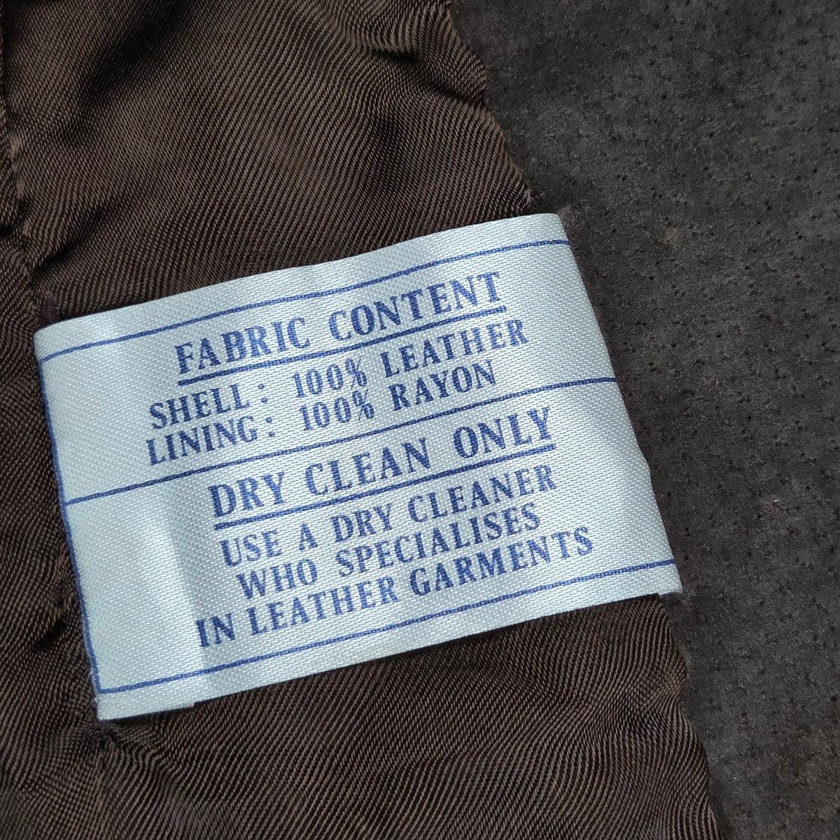 Vintage Brown Suede Leather Blazer Jacket Womens 7/8 Hong Kong Unbranded Coat