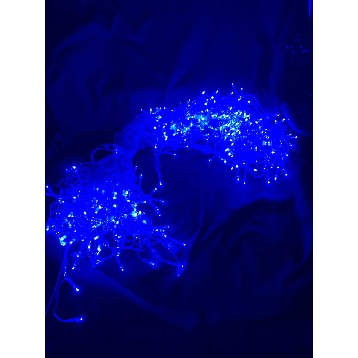 Blue LED String Lights SSL400-I(1C) 8 Modes Clear Wire Plug In Tested
