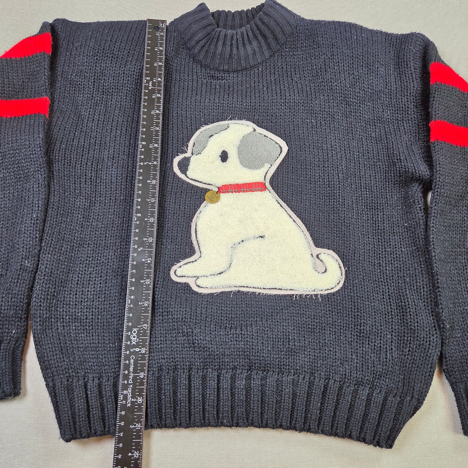 Golden Touch Puppy Sweater Womens L Take Me Home Dog Patch Knit Vintage