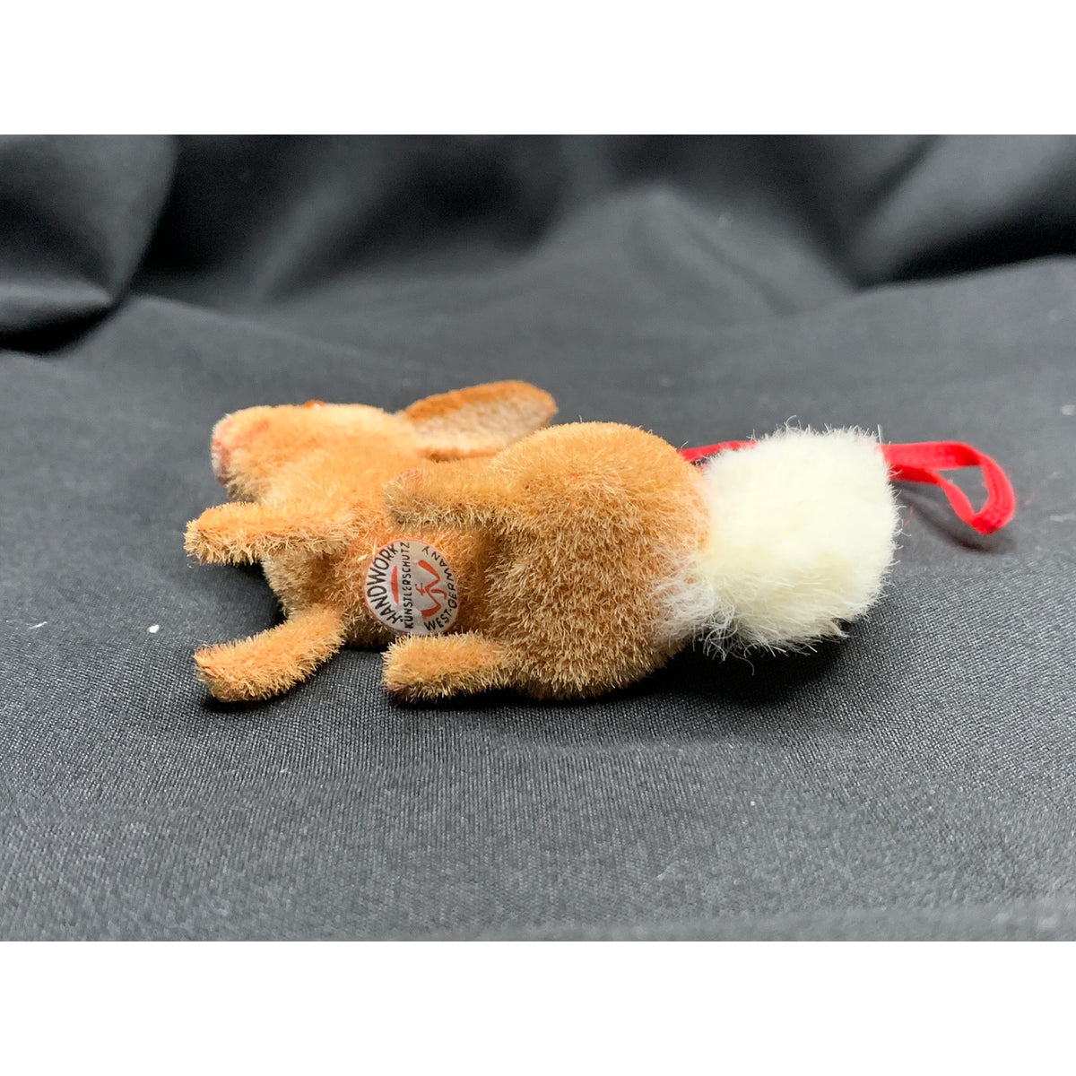 Vintage Wagner Kunstlerschutz Flocked Rabbit Bunny West Germany Ornament
