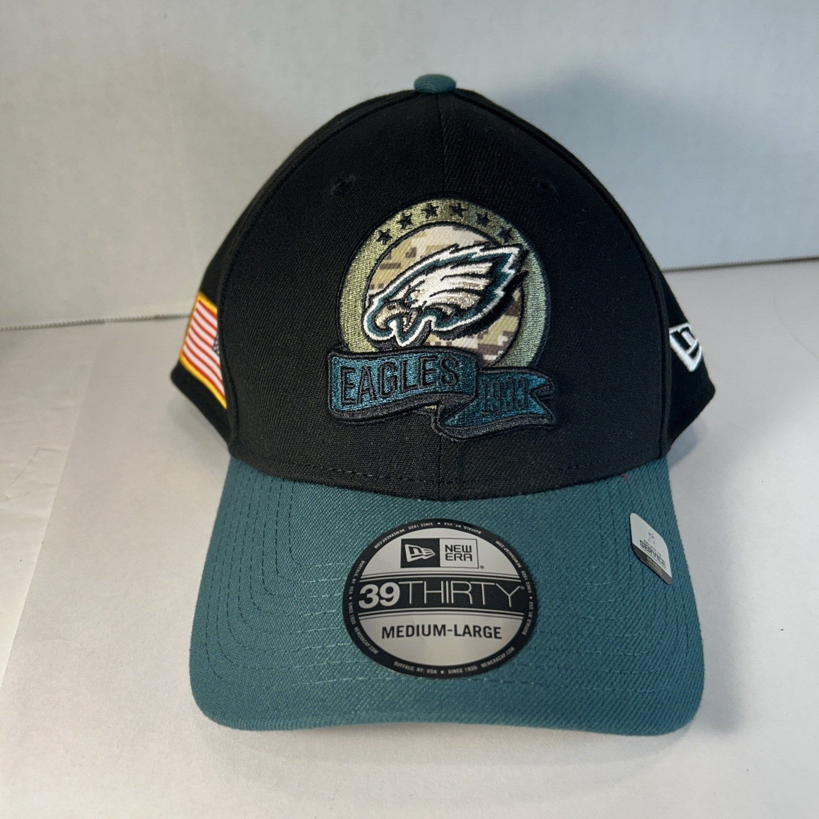 New Era Philadelphia Eagles 39THIRTY Salute to Service Hat M/L NWT