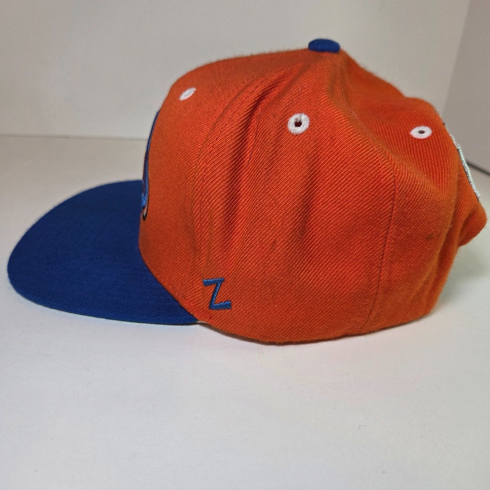 Boise State Broncos Zephyr Snapback Hat Orange Blue NCAA Vintage College Cap