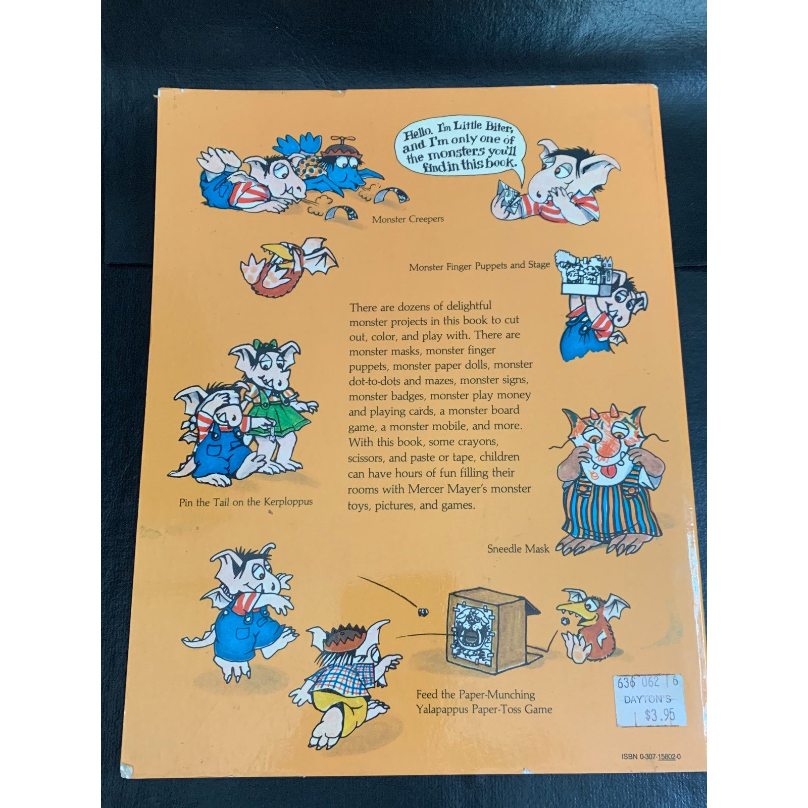 1978 Mercer Mayer Little Monster’s You-Can-Make-It Golden Activity Book