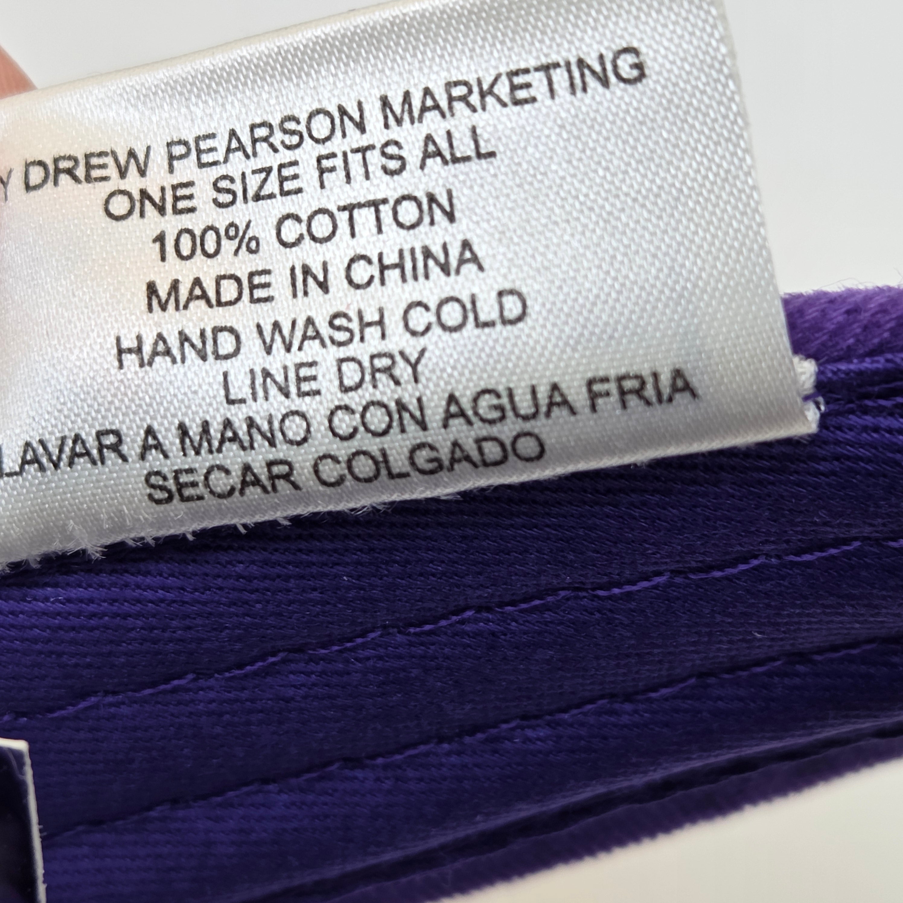 Minnesota Vikings NFL Purple Adjustable Visor Hook Loop OSFA NWT