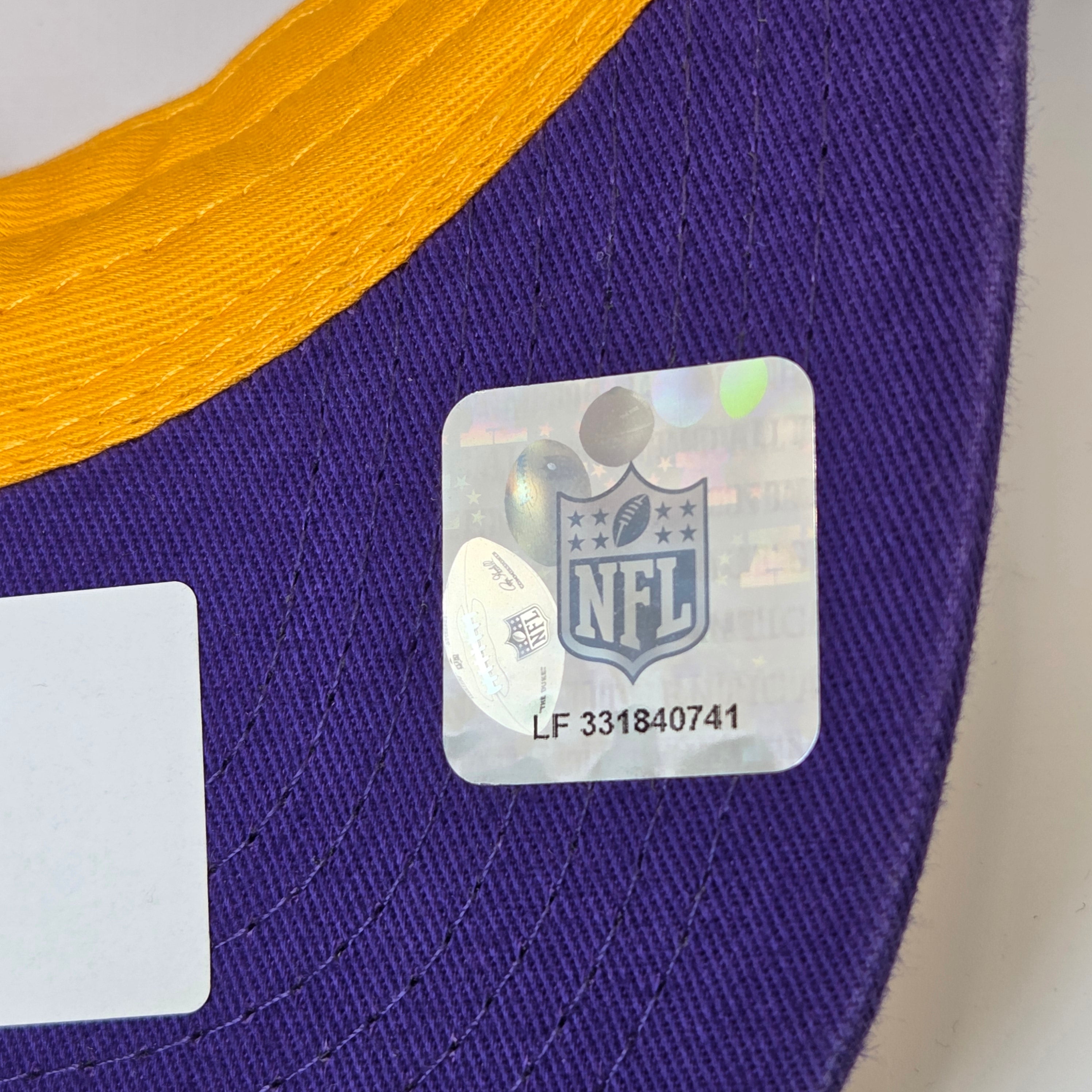 Minnesota Vikings NFL Team Apparel Gold Purple Adjustable Hat OSFA New