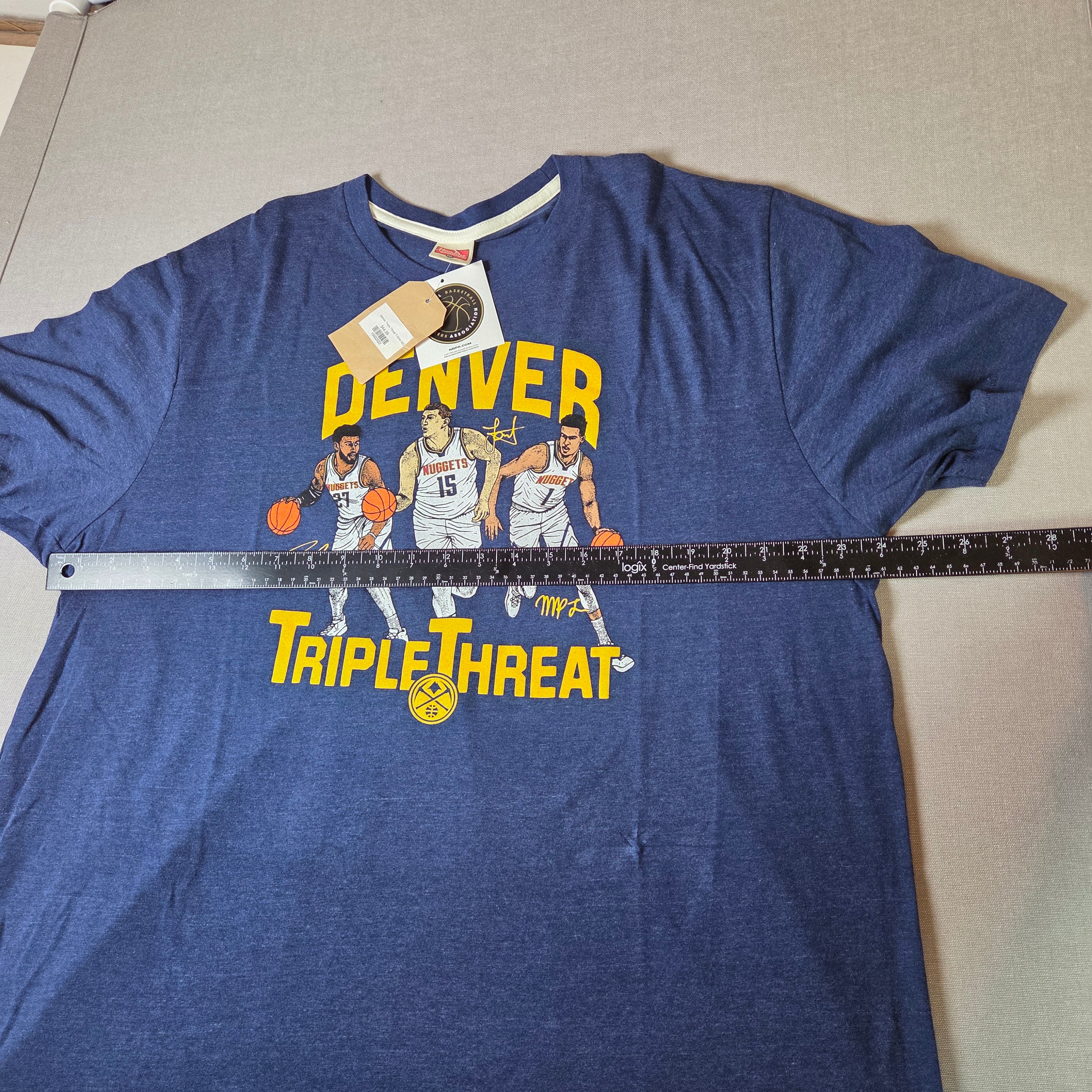 Denver Nuggets Triple Threat Jokic Murray Porter Jr Homage T Shirt XXL NWT