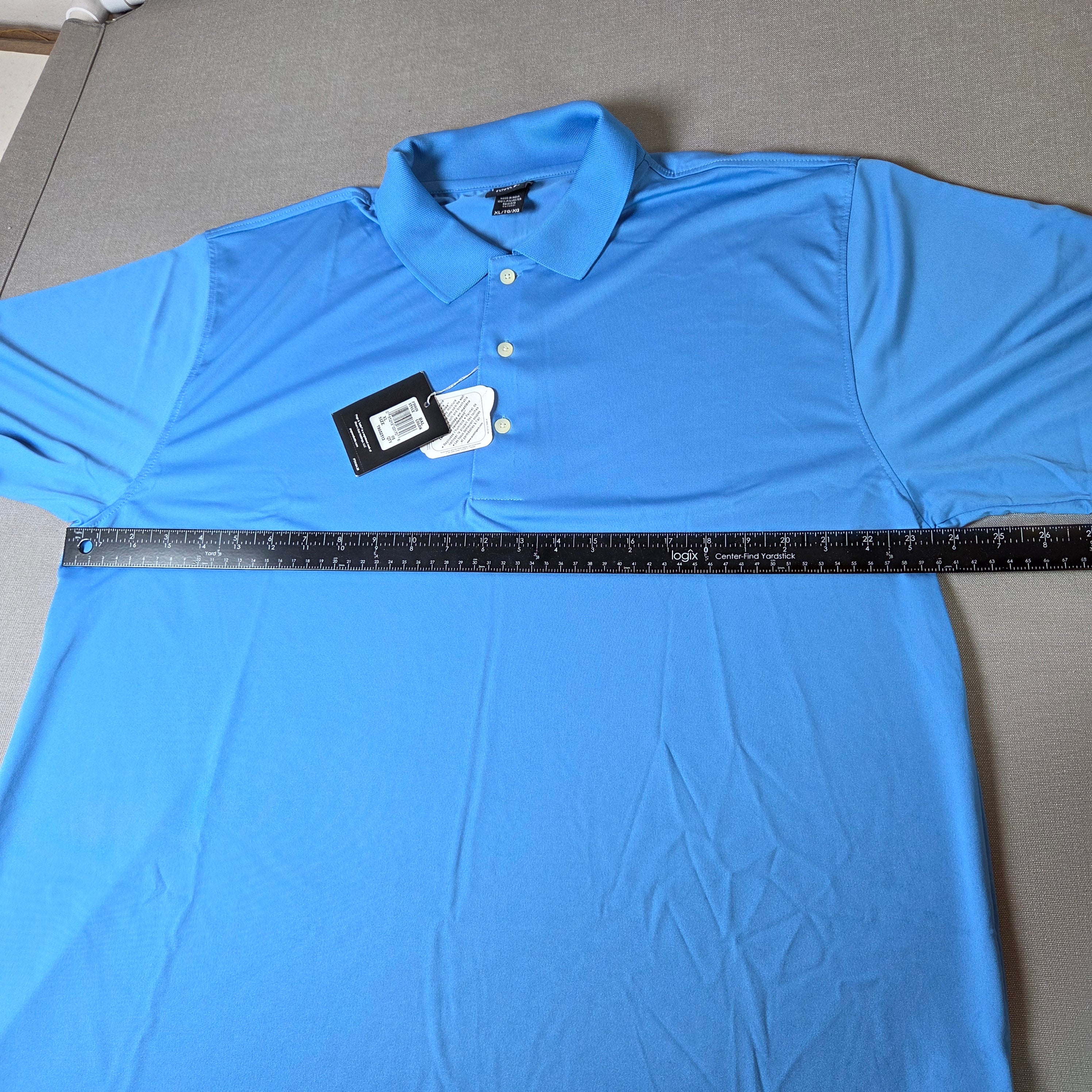 Page & Tuttle Men's Golf Polo Shirt XL Blue Scotchgard Polyester Performance NWT