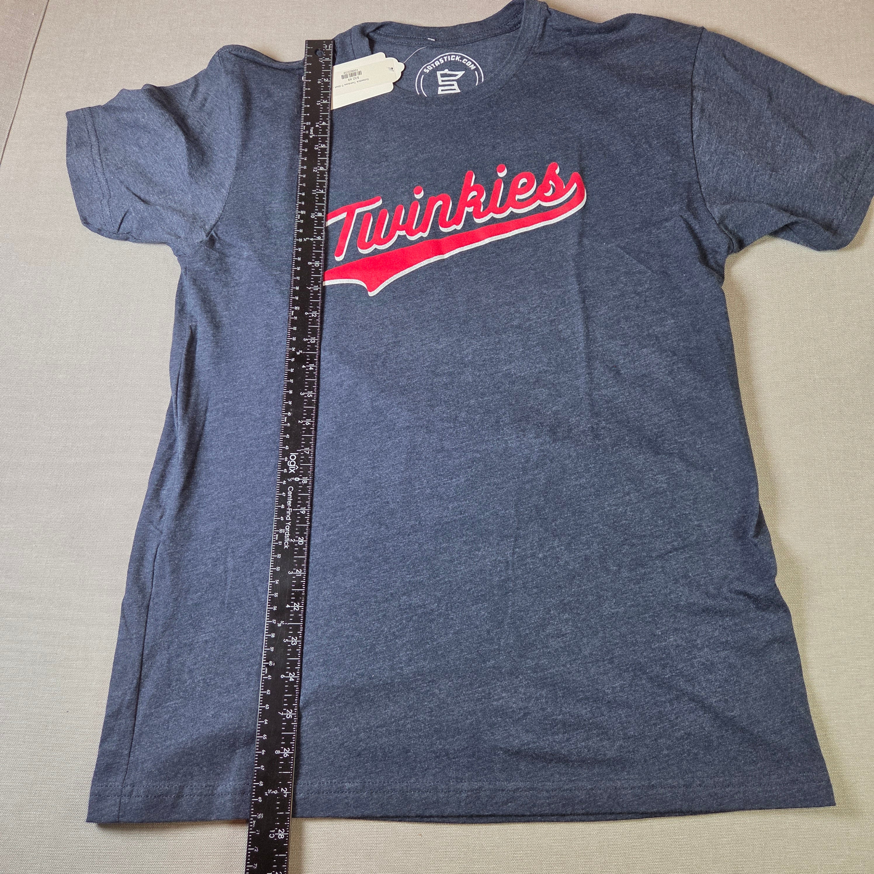 Twinkies Script Logo T Shirt Medium SotaStick MLB Minnesota Twins Style NWT