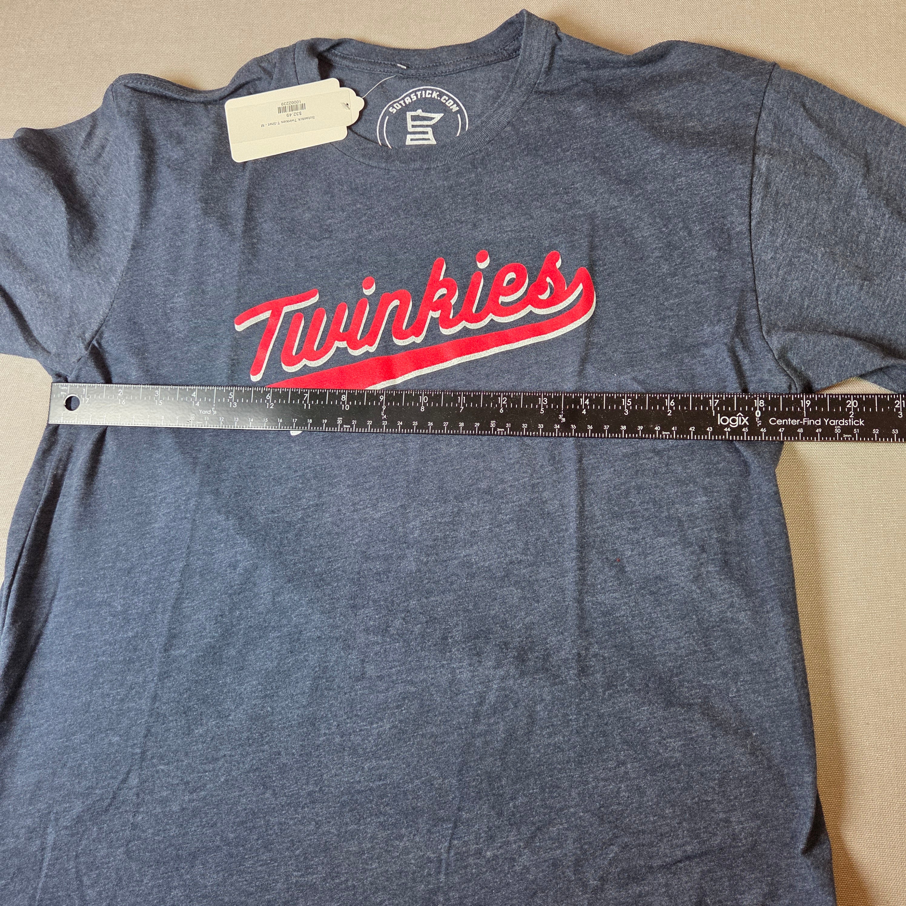 Twinkies Script Logo T Shirt Medium SotaStick MLB Minnesota Twins Style NWT