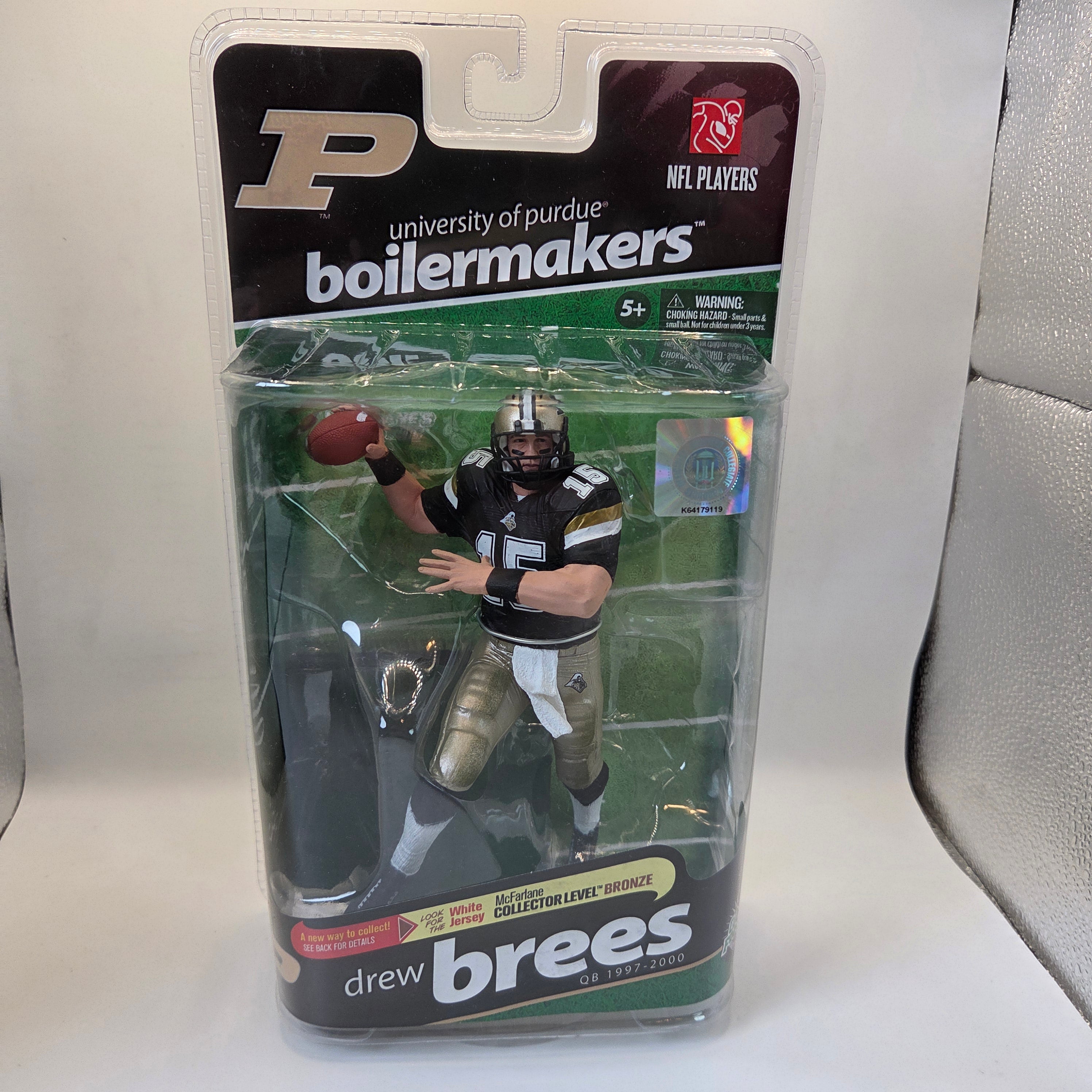 McFarlane Drew Brees Purdue Boilermakers Series 2 NCAA Figure Sealed NEW