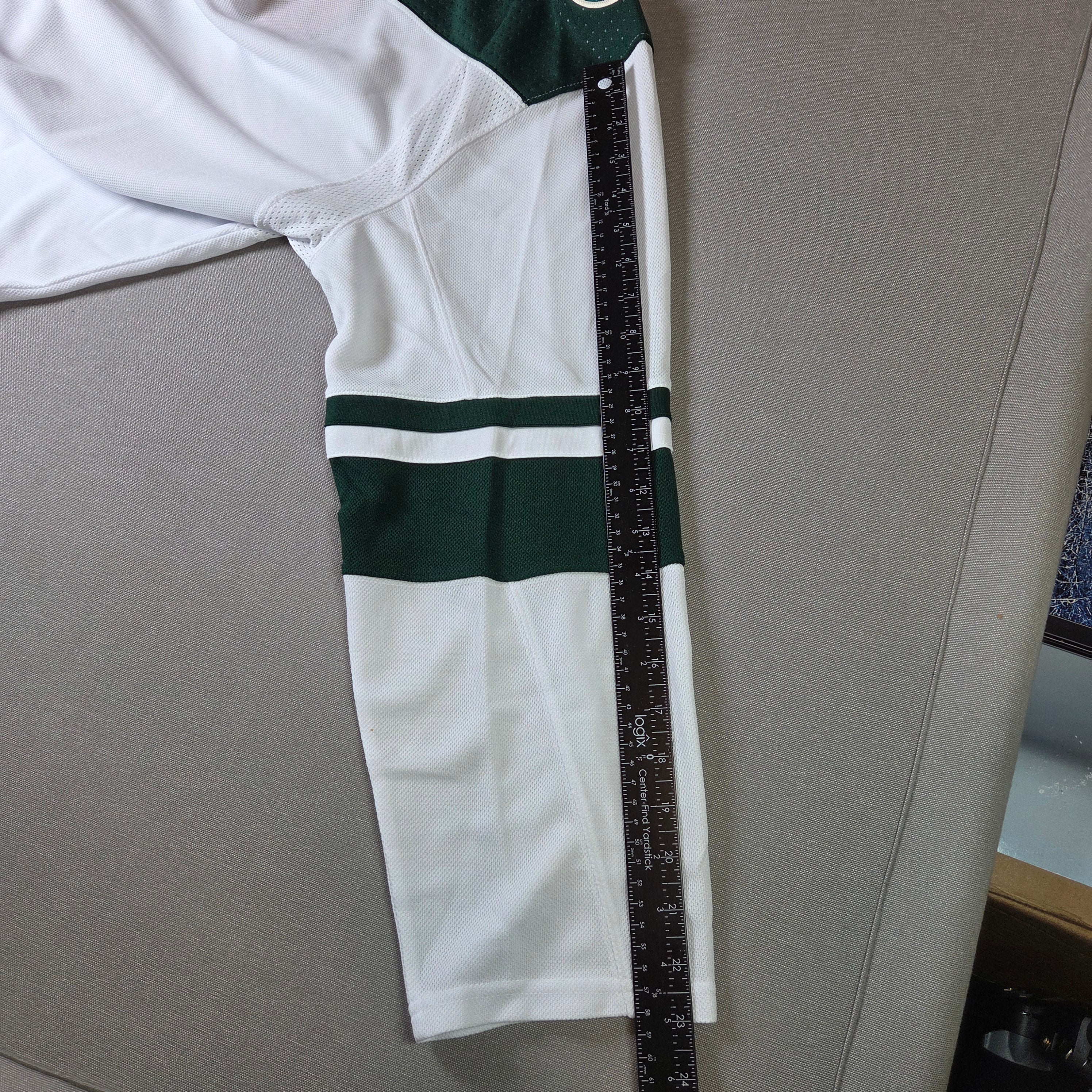 Minnesota Wild Adidas Jersey White Size 46 Climalite NHL Hockey Fight Strap New
