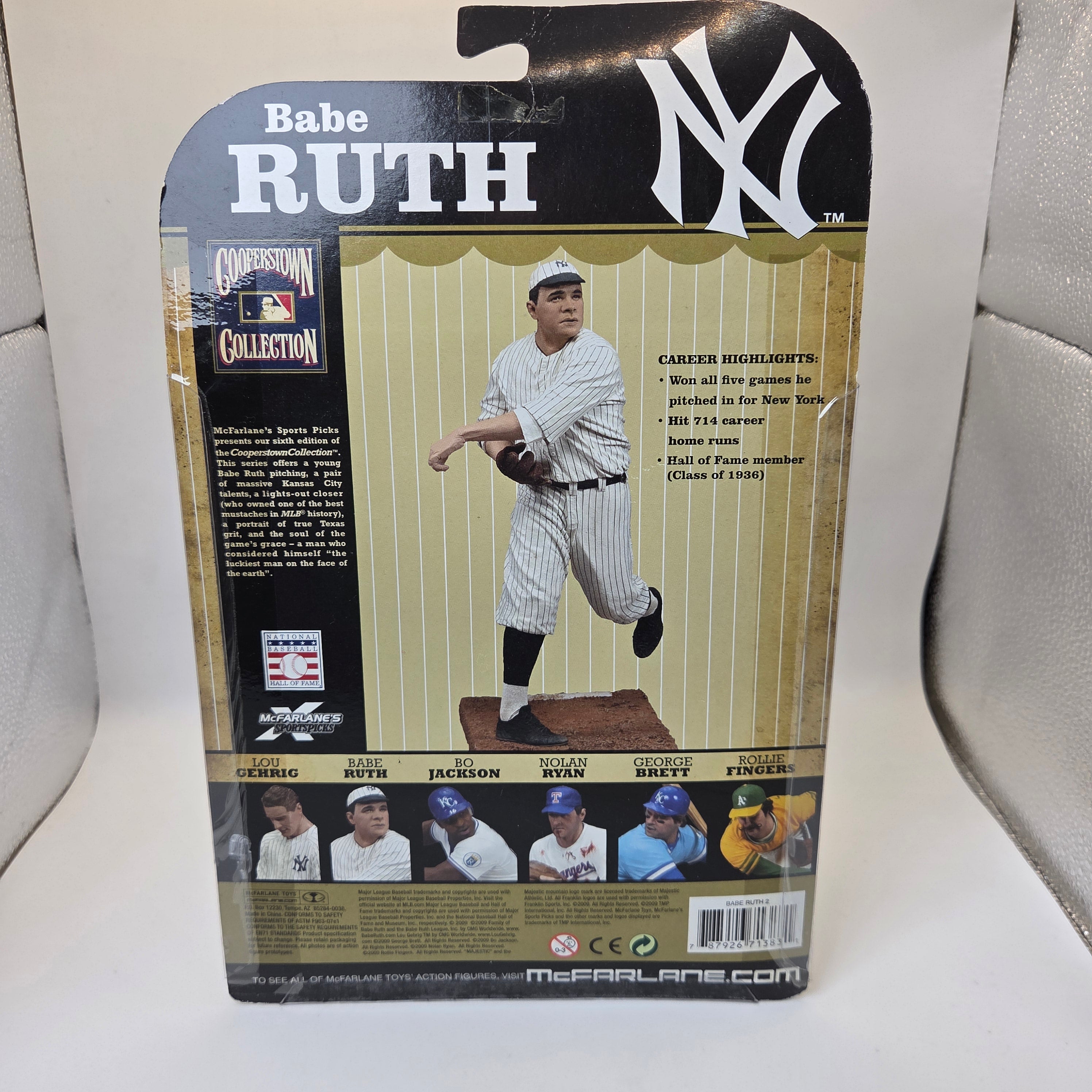 McFarlane Babe Ruth Yankees Cooperstown Collection Figure 2009 NIP MLB