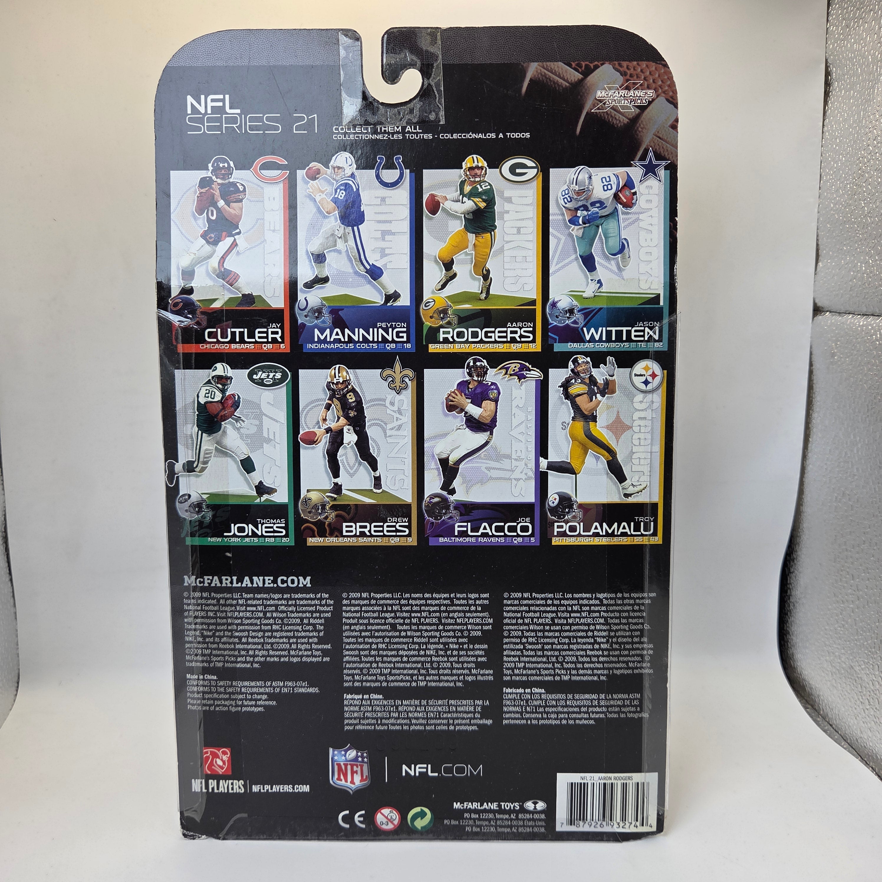McFarlane Aaron Rodgers Packers NFL Series 21 White Jersey Figure 2009 NIP