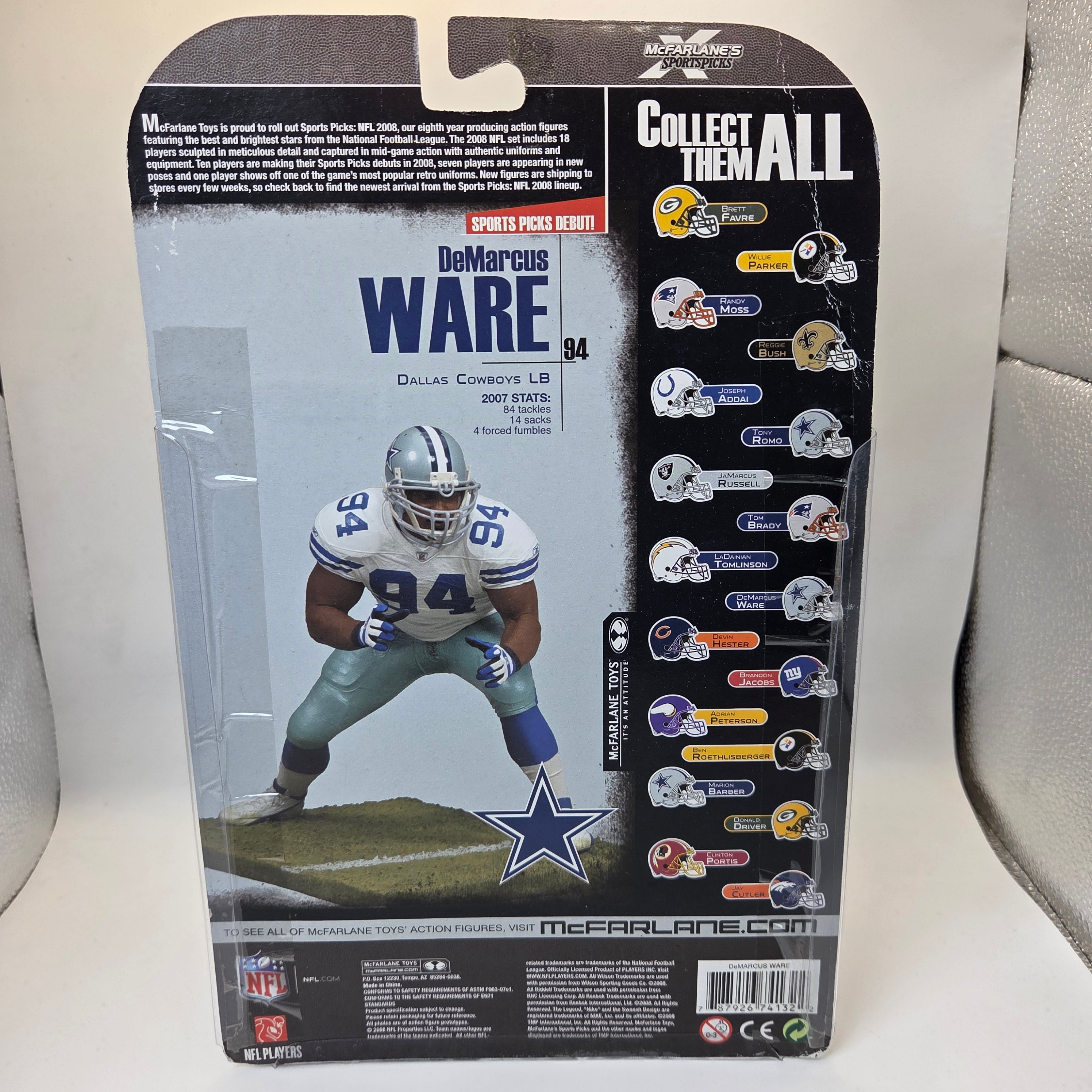McFarlane DeMarcus Ware Cowboys NFL 2008 Sports Picks Debut Figure NIP