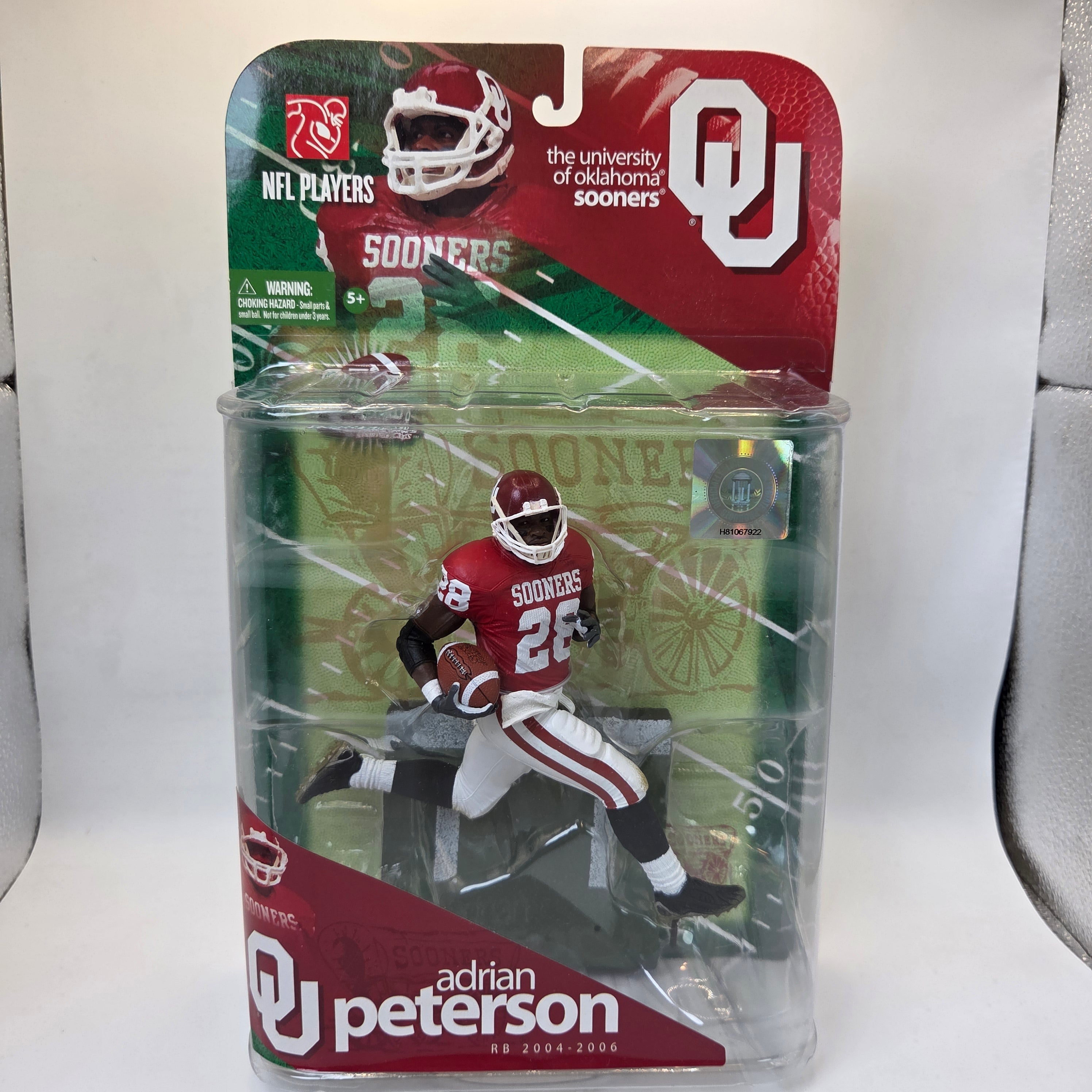 McFarlane Adrian Peterson Oklahoma Sooners 2009 College Football Figure NIP