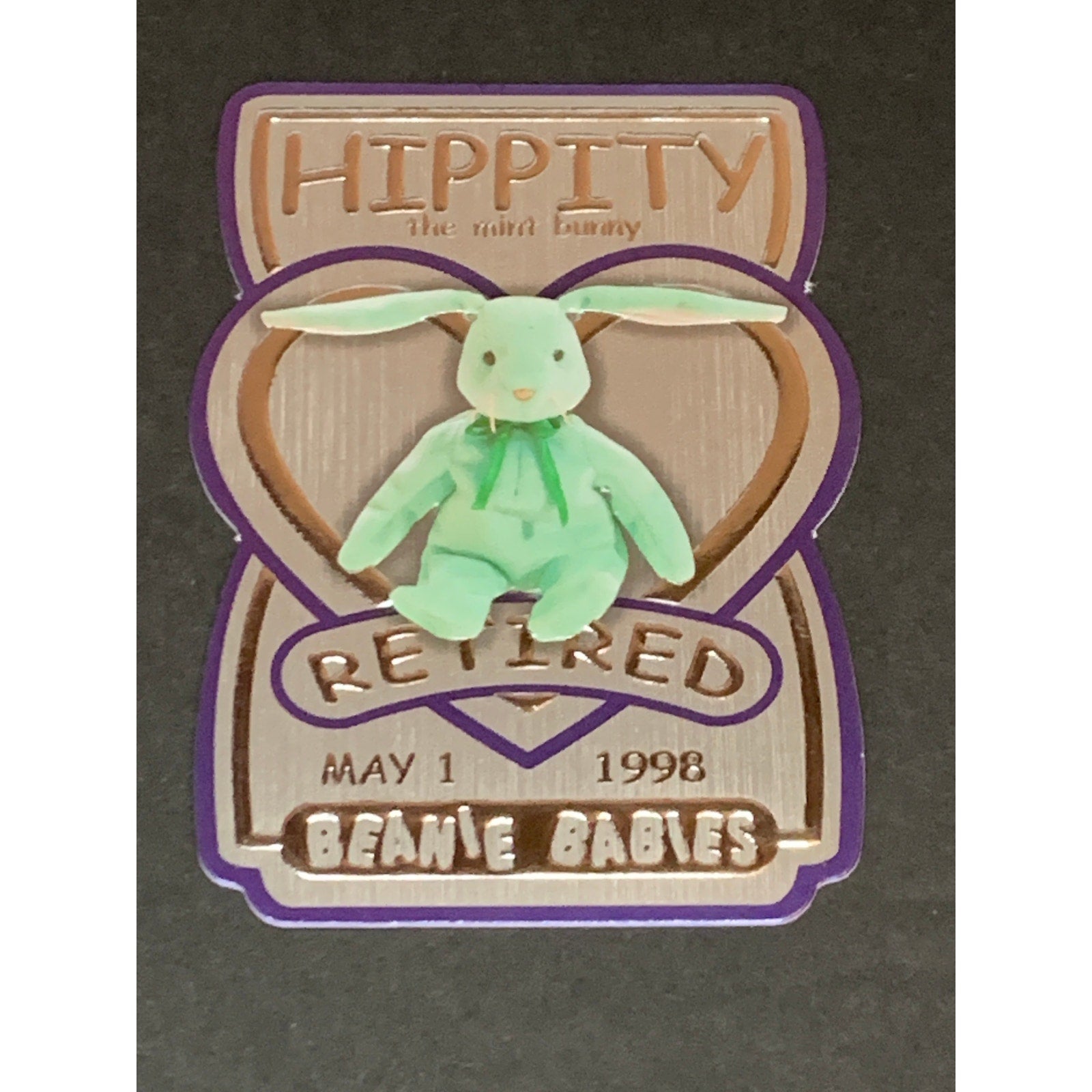 1999 Ty BBOC Series 3 Retired Silver Hippity Mint Bunny Limited Card