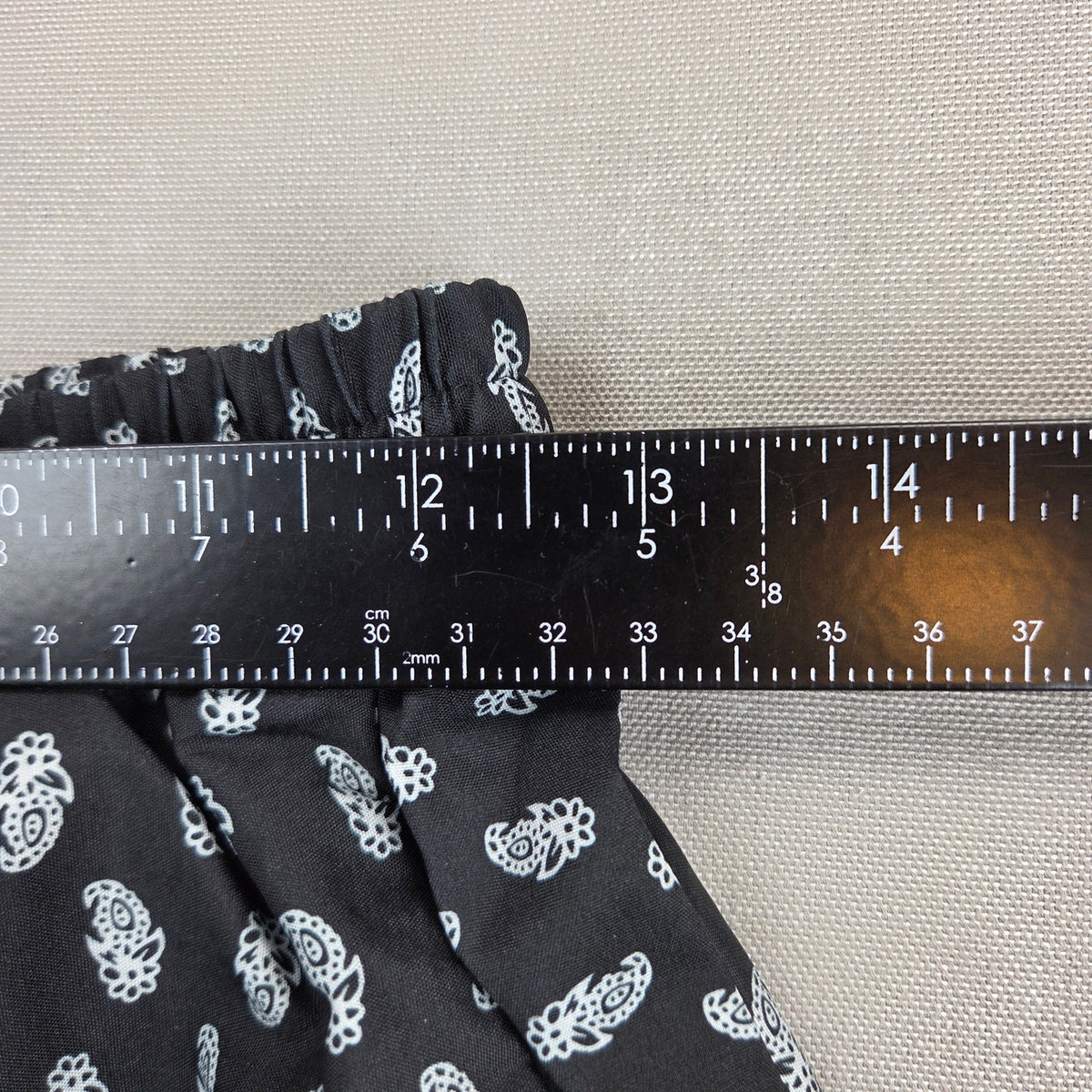 Womens Small Paisley Maxi Skirt Black Red Rayon Elastic Waist Pockets Unbranded