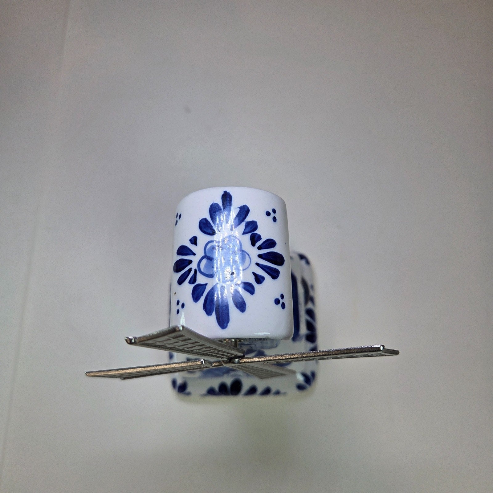 Delft Blue Elesva Windmill Figurine Holland 7" Ceramic Music Box (Non-Working)
