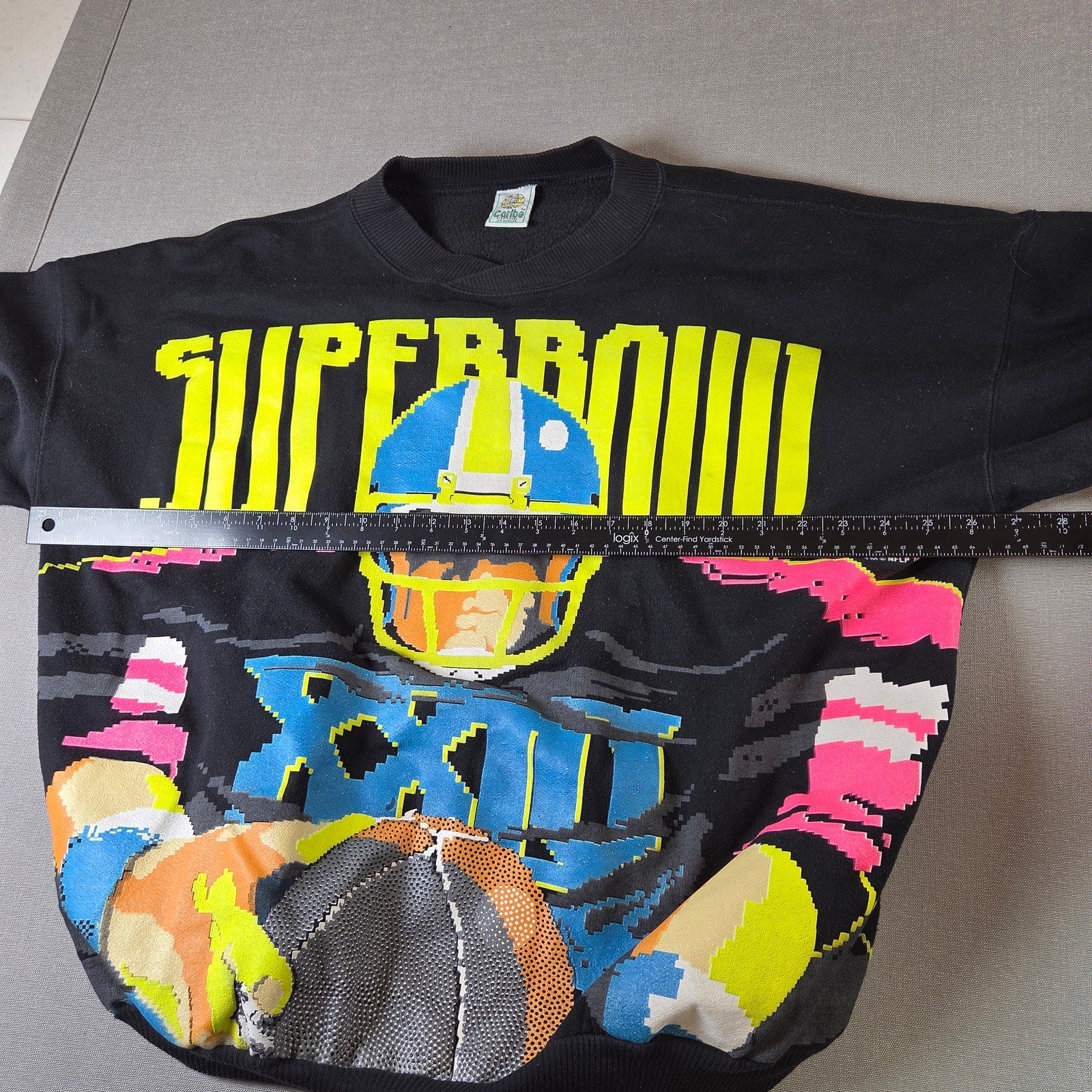 Caribe Sportswear Super Bowl XXIV 1990 NFL Vintage Crewneck Sweatshirt