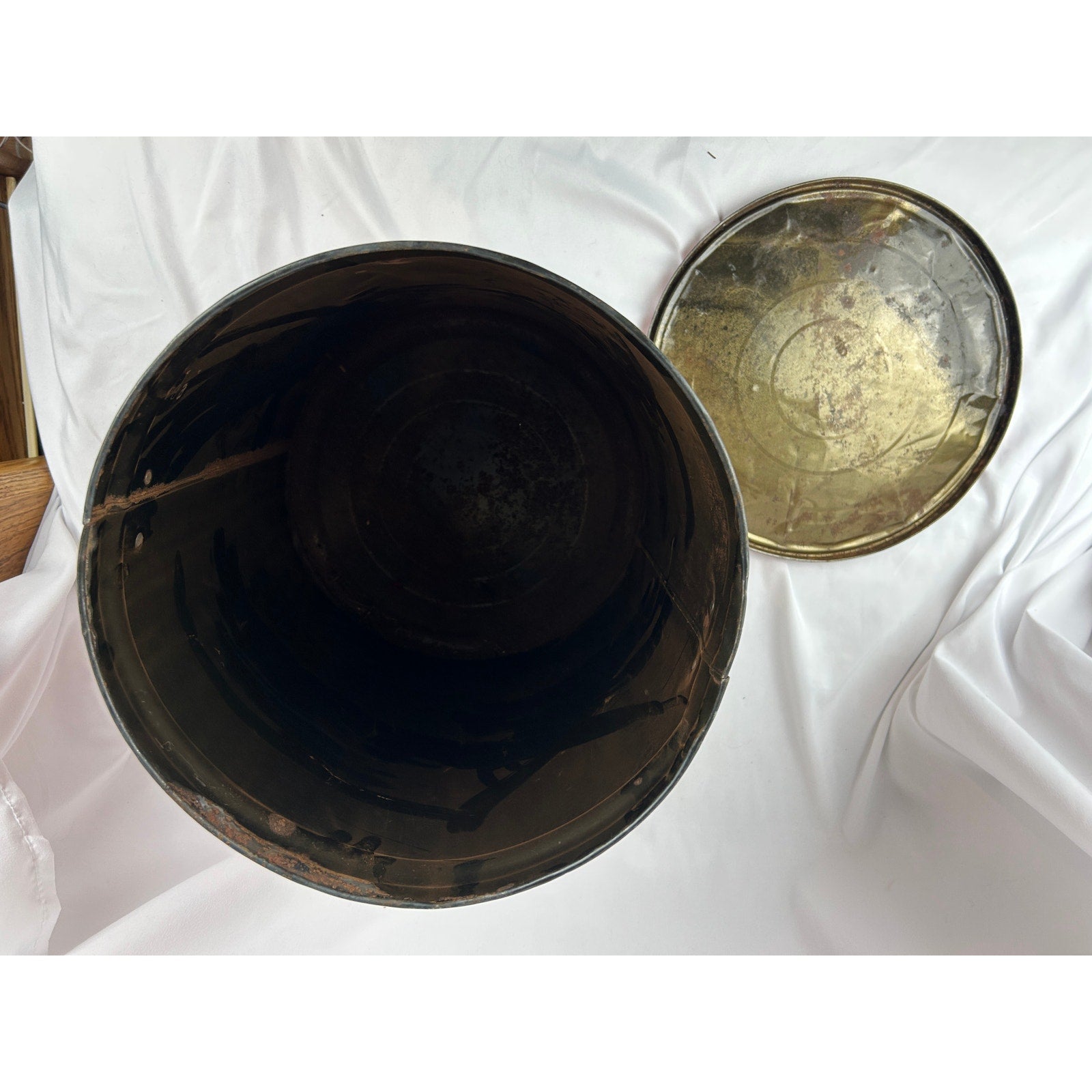 Vintage Cudahy Rex Pure Lard 50 lb Metal Pail Can With Lid