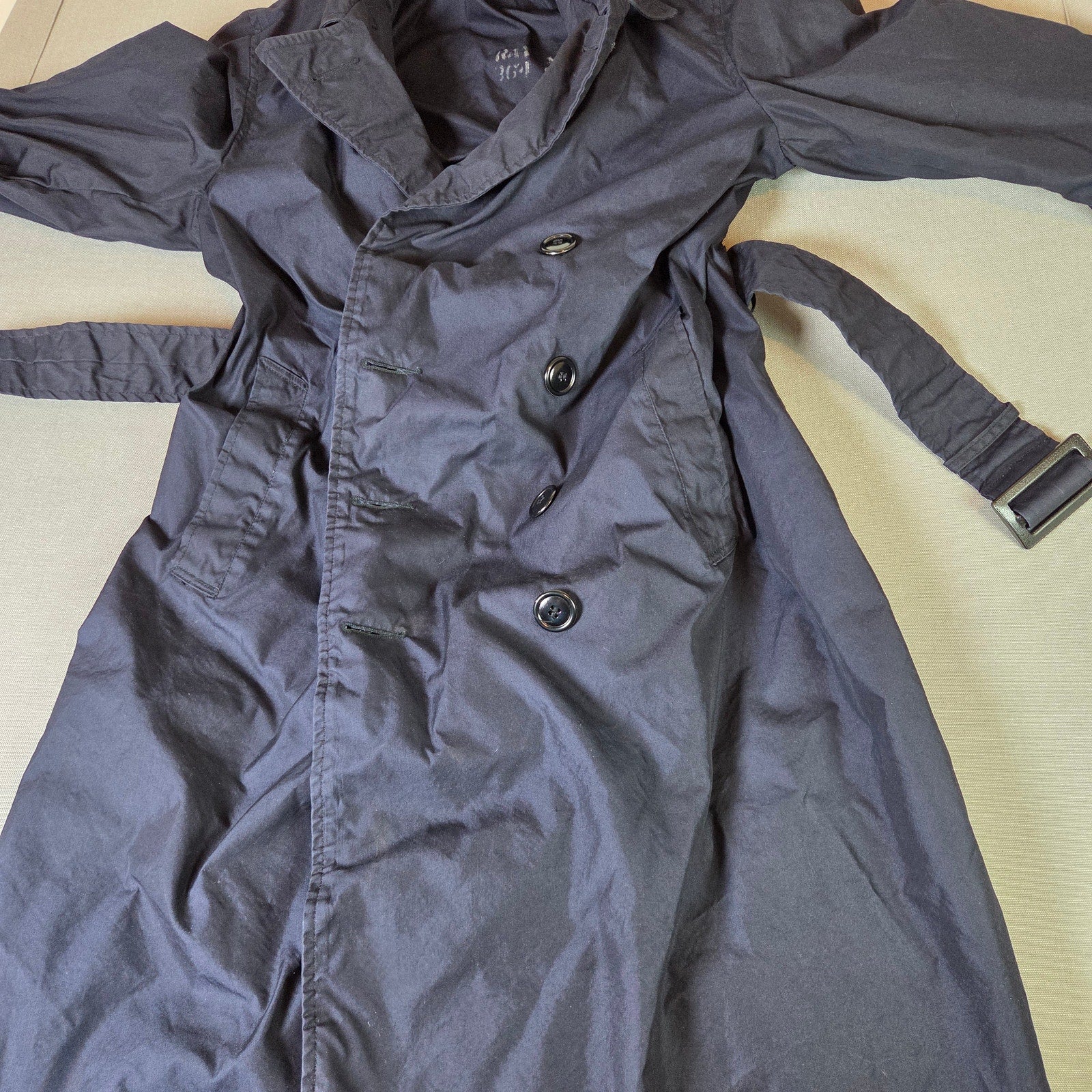 U.S. Navy Vintage Officer Raincoat Trench Coat 1960s–70s Medium 38–40R