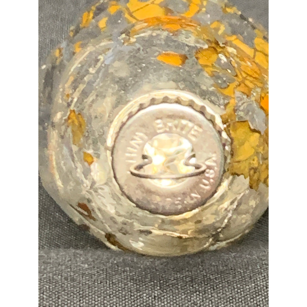 Vintage Shiny Brite Glass Christmas Ornament Gold Silver Made in USA MCM