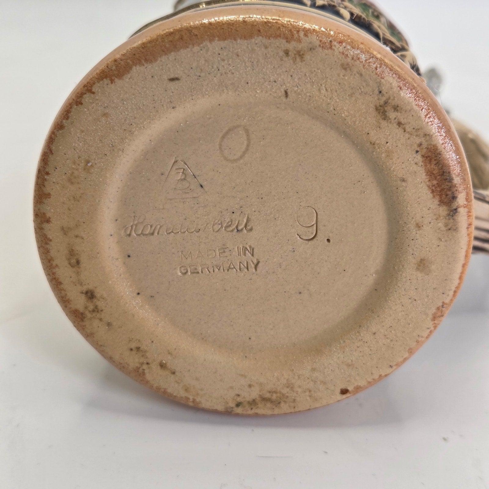 Vintage German Beer Stein Vaduz Liechtenstein Handarbeit Pewter Lid 7”