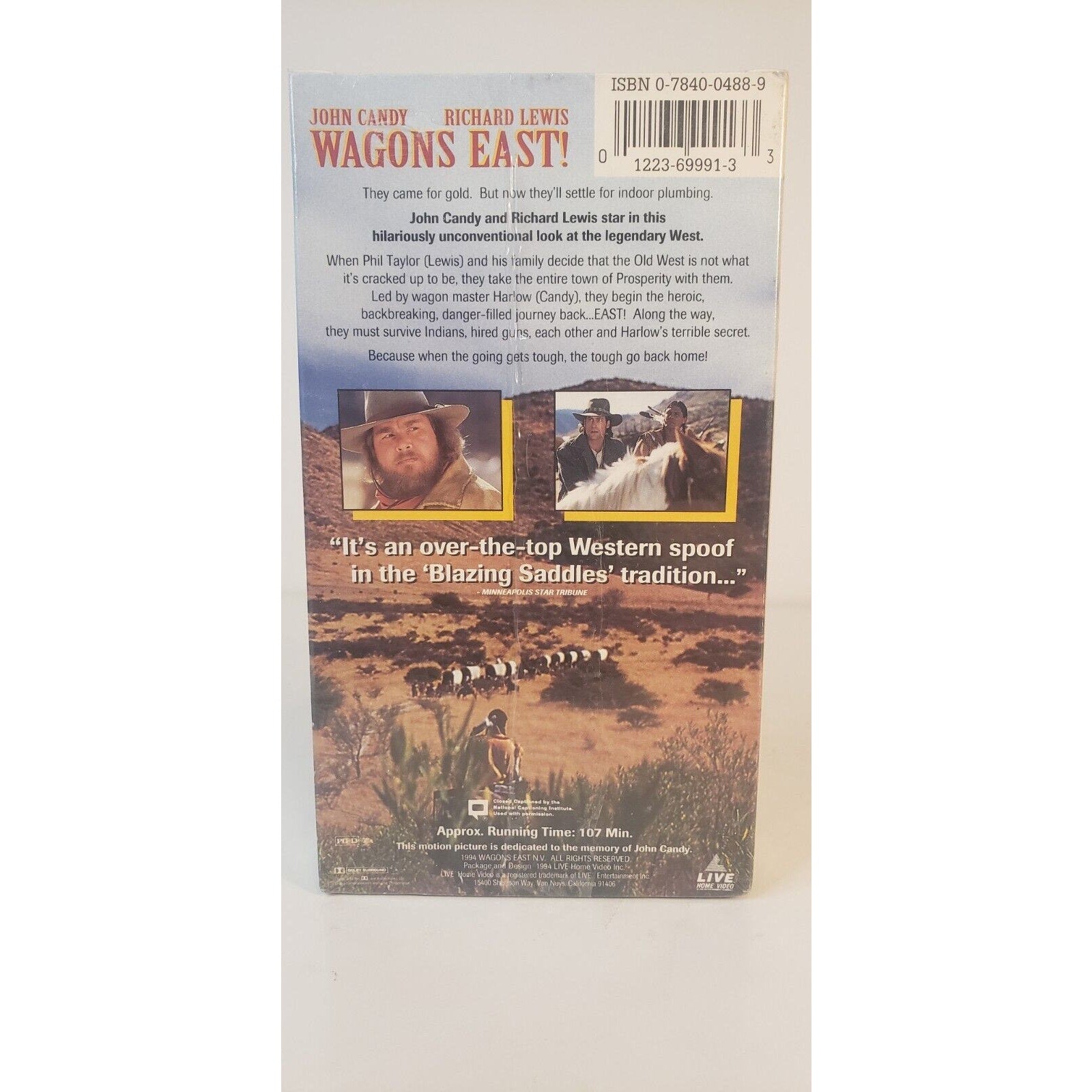 Wagons East! VHS New Sealed 1994 John Candy Richard Lewis