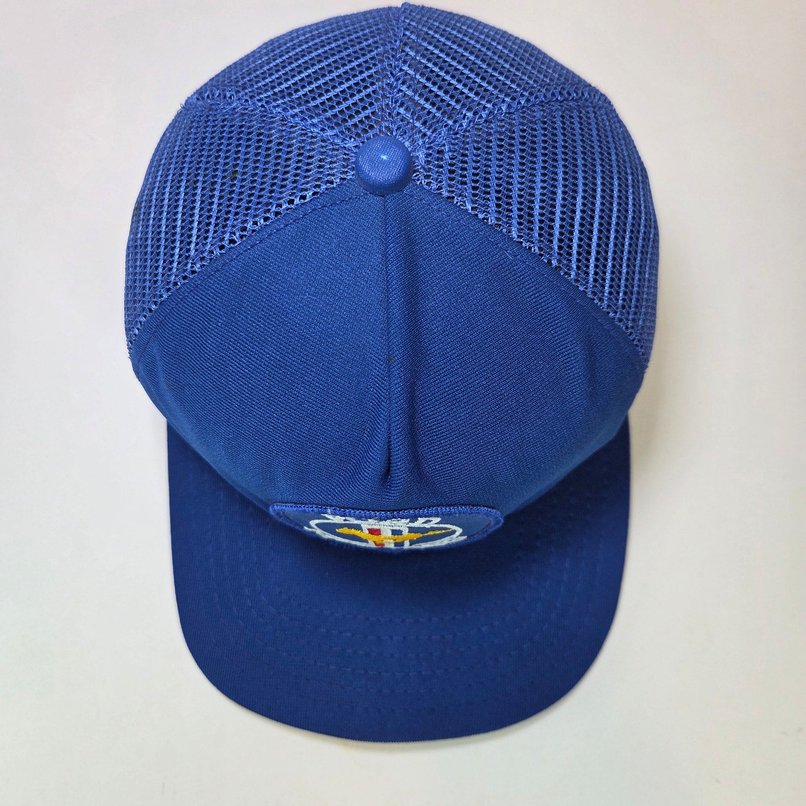 Vintage New Era Ford Mustang Mesh Trucker Snapback Hat USA Made S/M