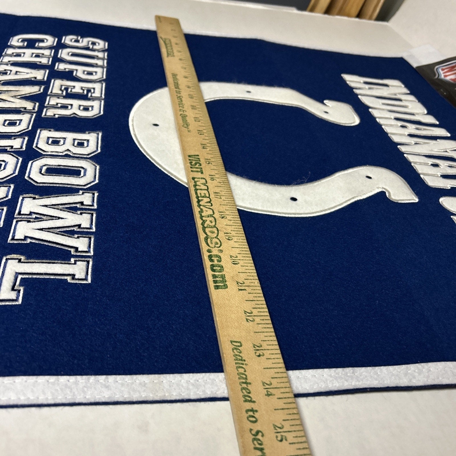 Indianapolis Colts Wool Blend NFL Champions Banner, 24" x 36"