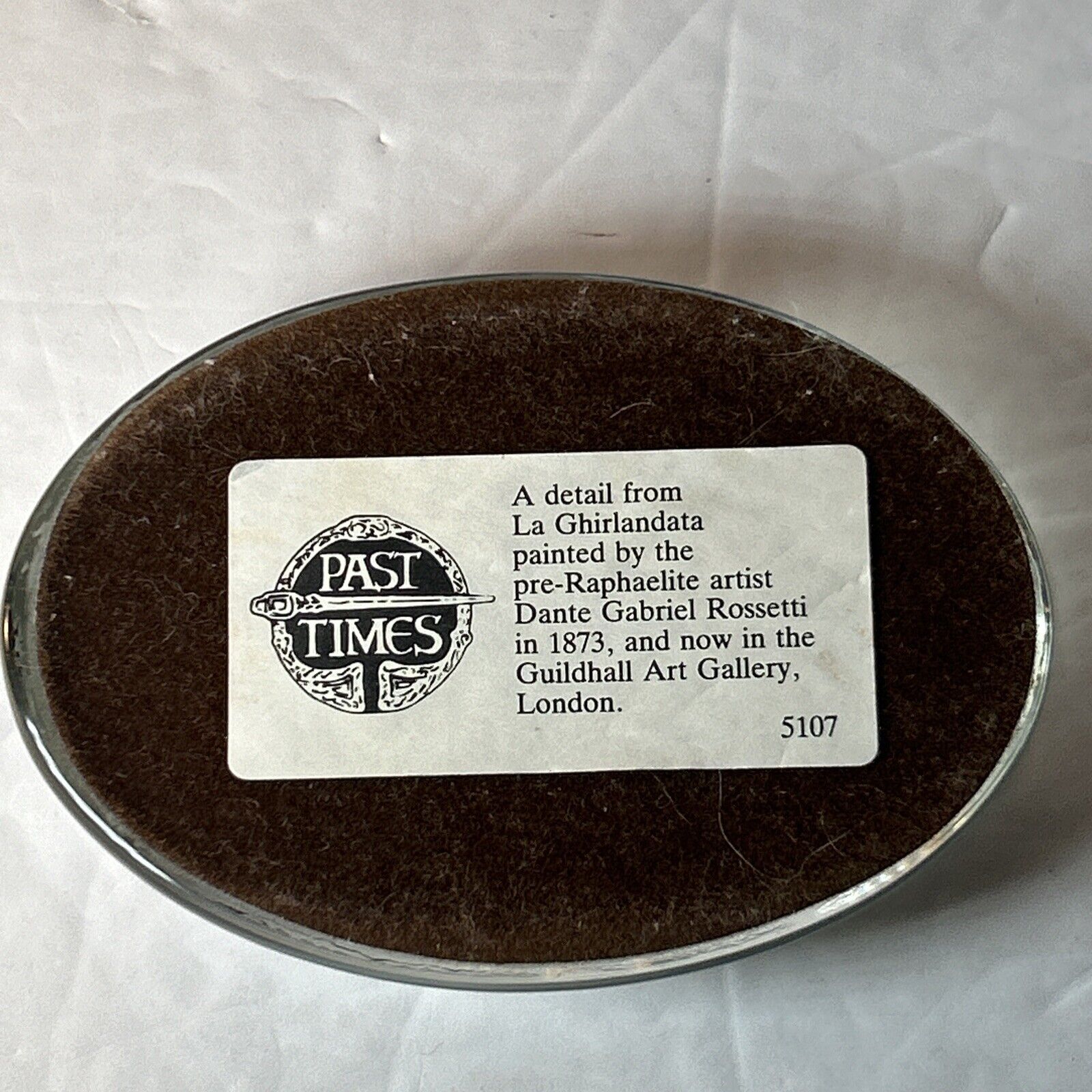 Vintage Past Times La Ghirlandata Paperweight by Dante Gabriel Rossetti