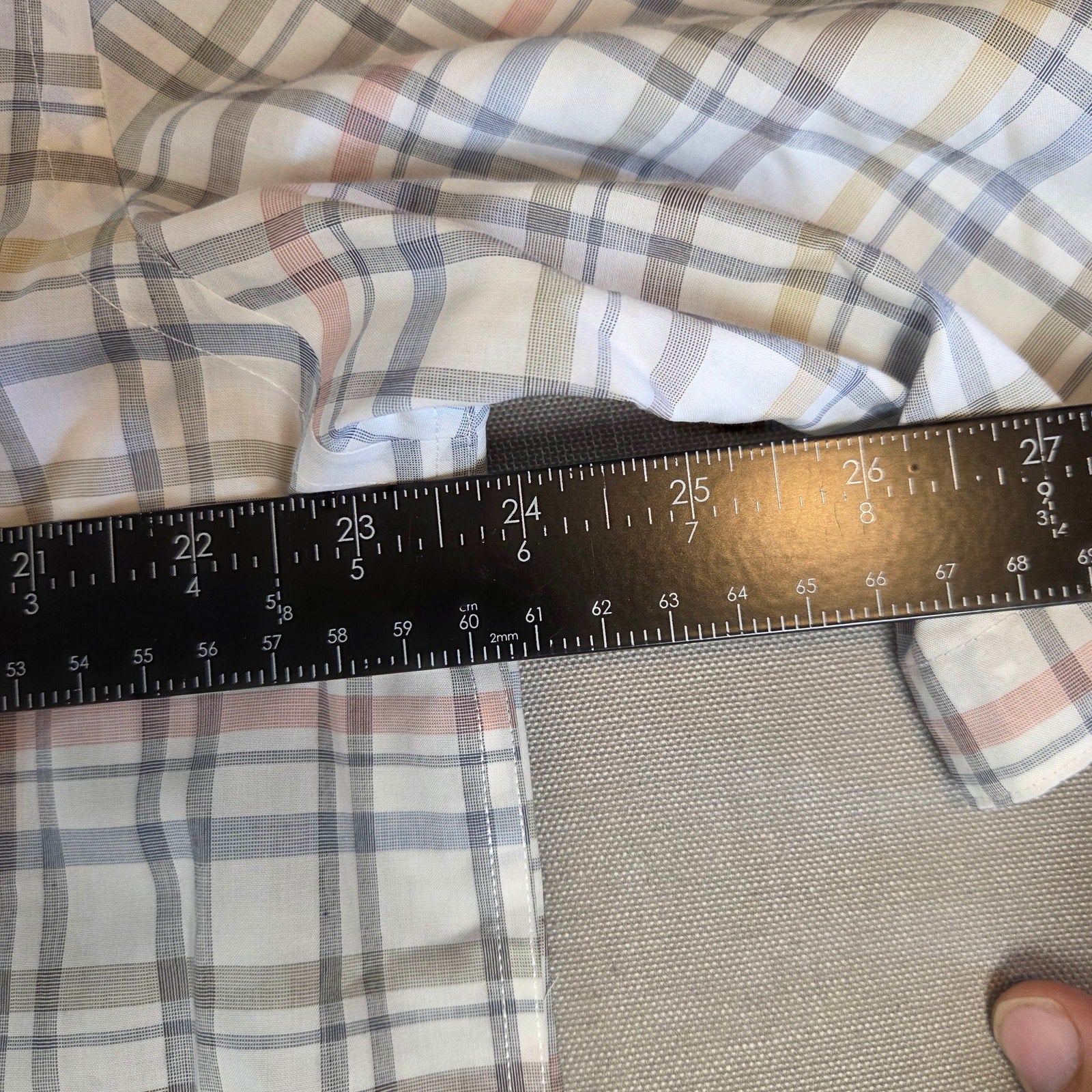 Leo Chevalier Men’s Short Sleeve Shirt LT Large Tall Plaid NWT Cotton Laos