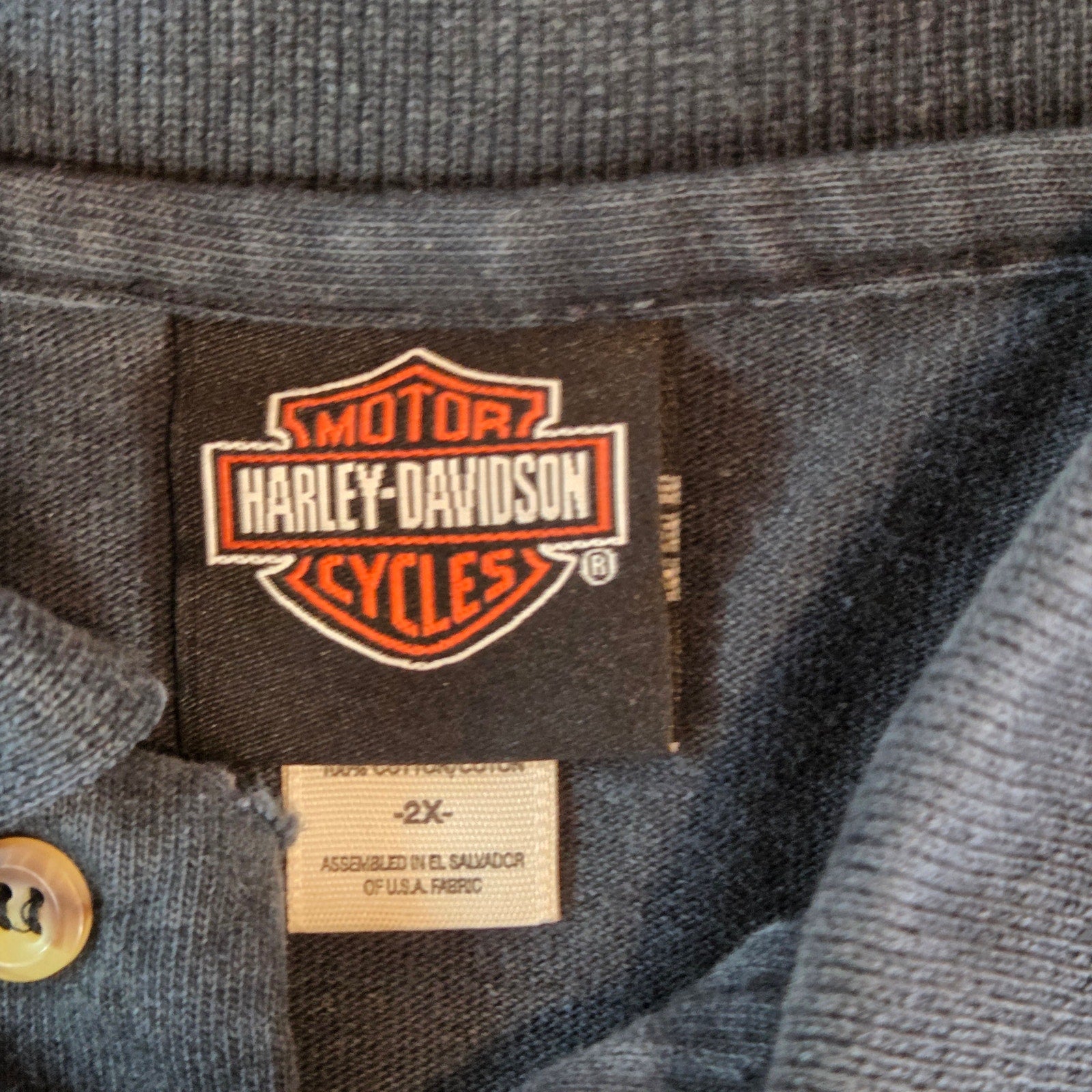 Harley Davidson 2XL Polo Shirt Doc’s Dealership Shawano WI Vintage Panhead