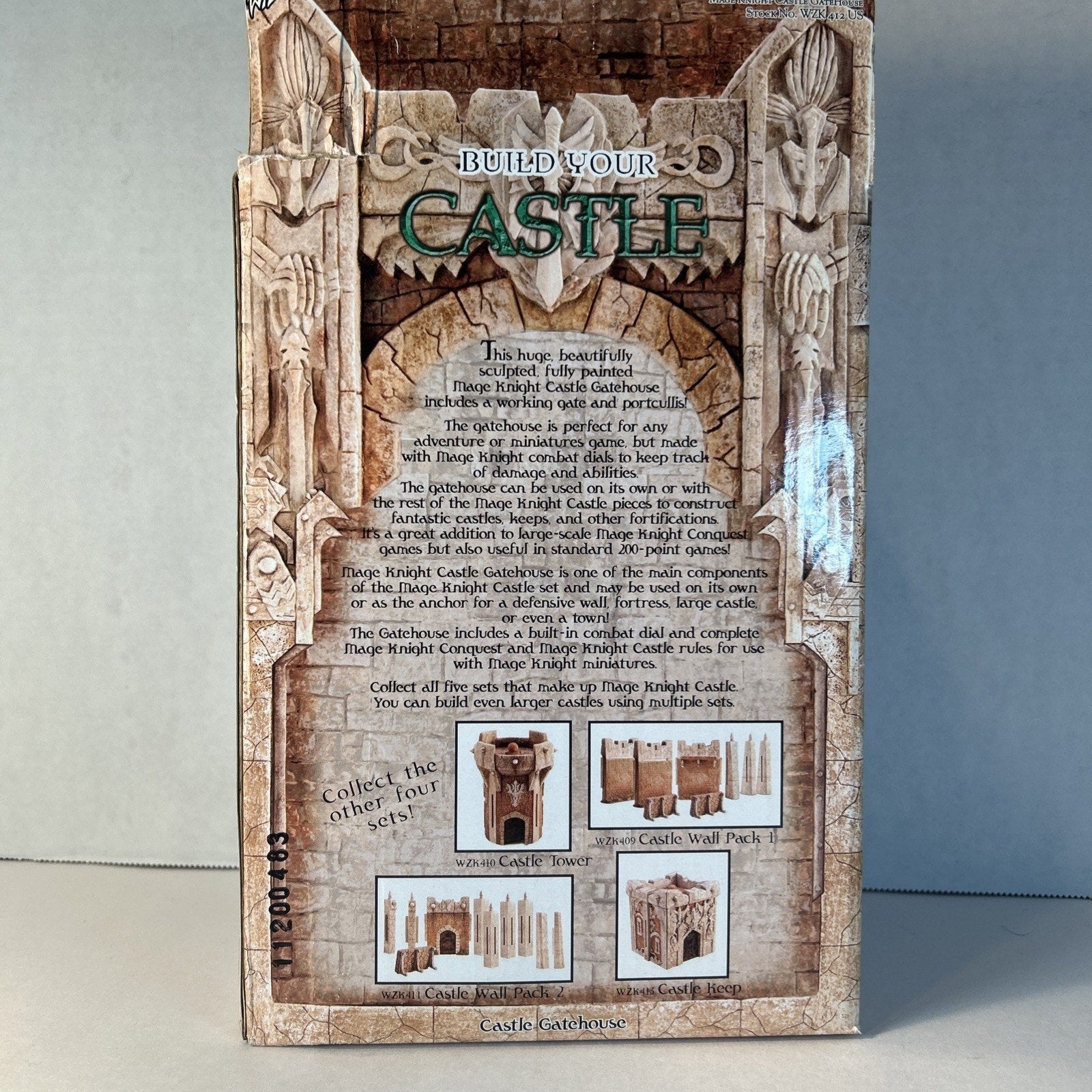 Mage Knight Castle Gatehouse WizKids 2002 D&D Warhammer Terrain NIB