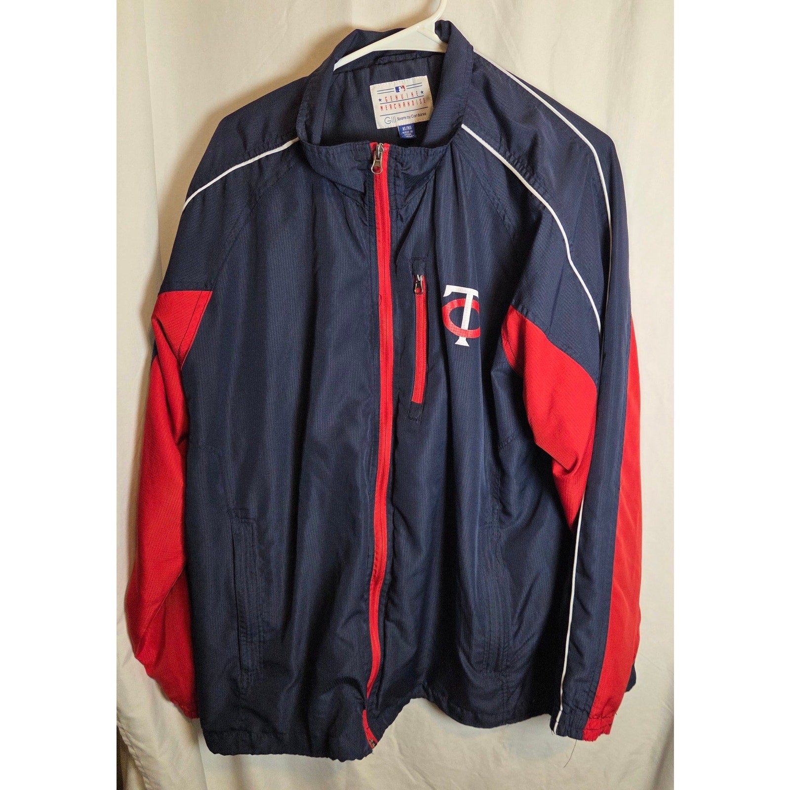 Minnesota Twins MLB GIII Sports Windbreaker Jacket XL Blue Red