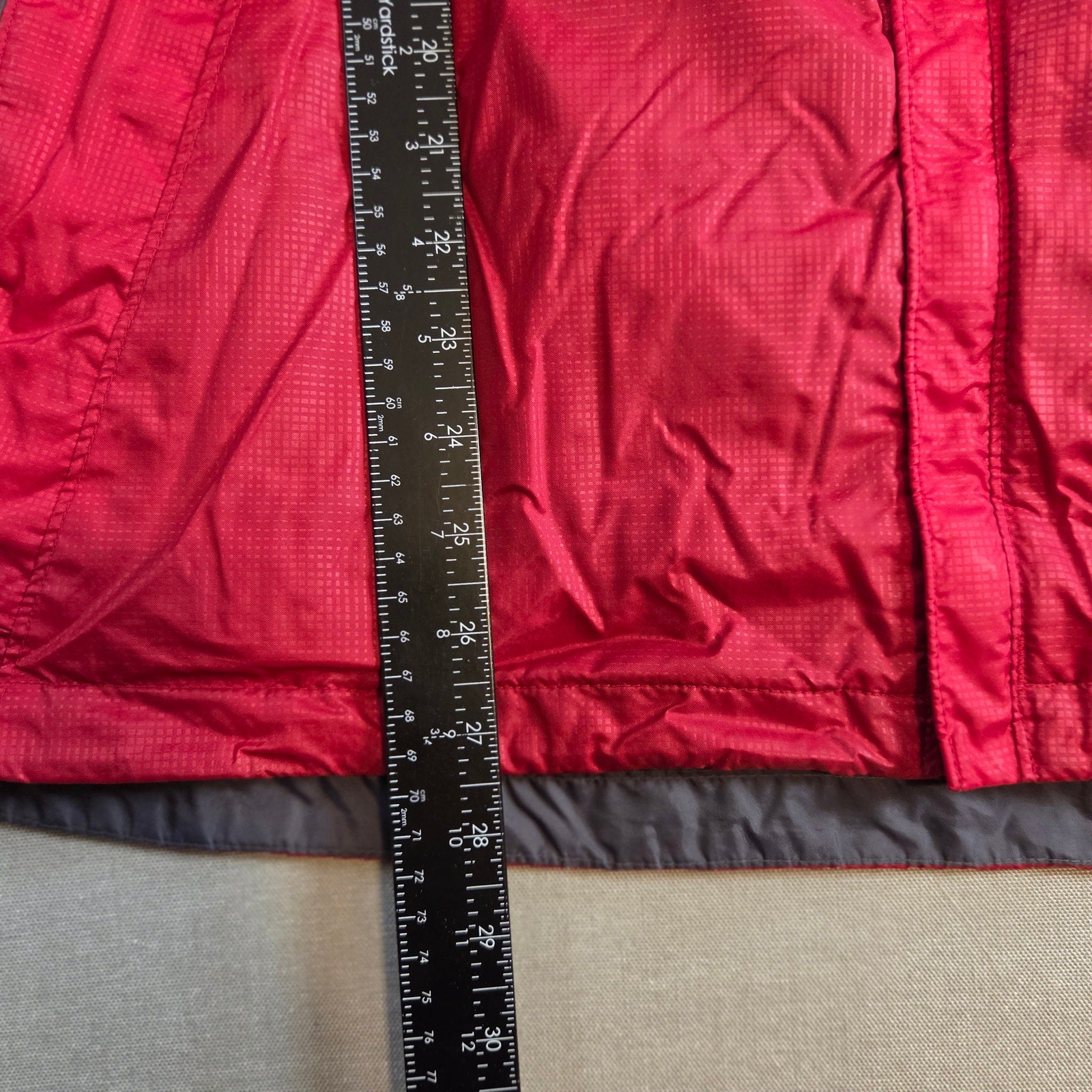 Columbia Men’s XL Red Gray Nylon Hooded Jacket Waterproof Windbreaker